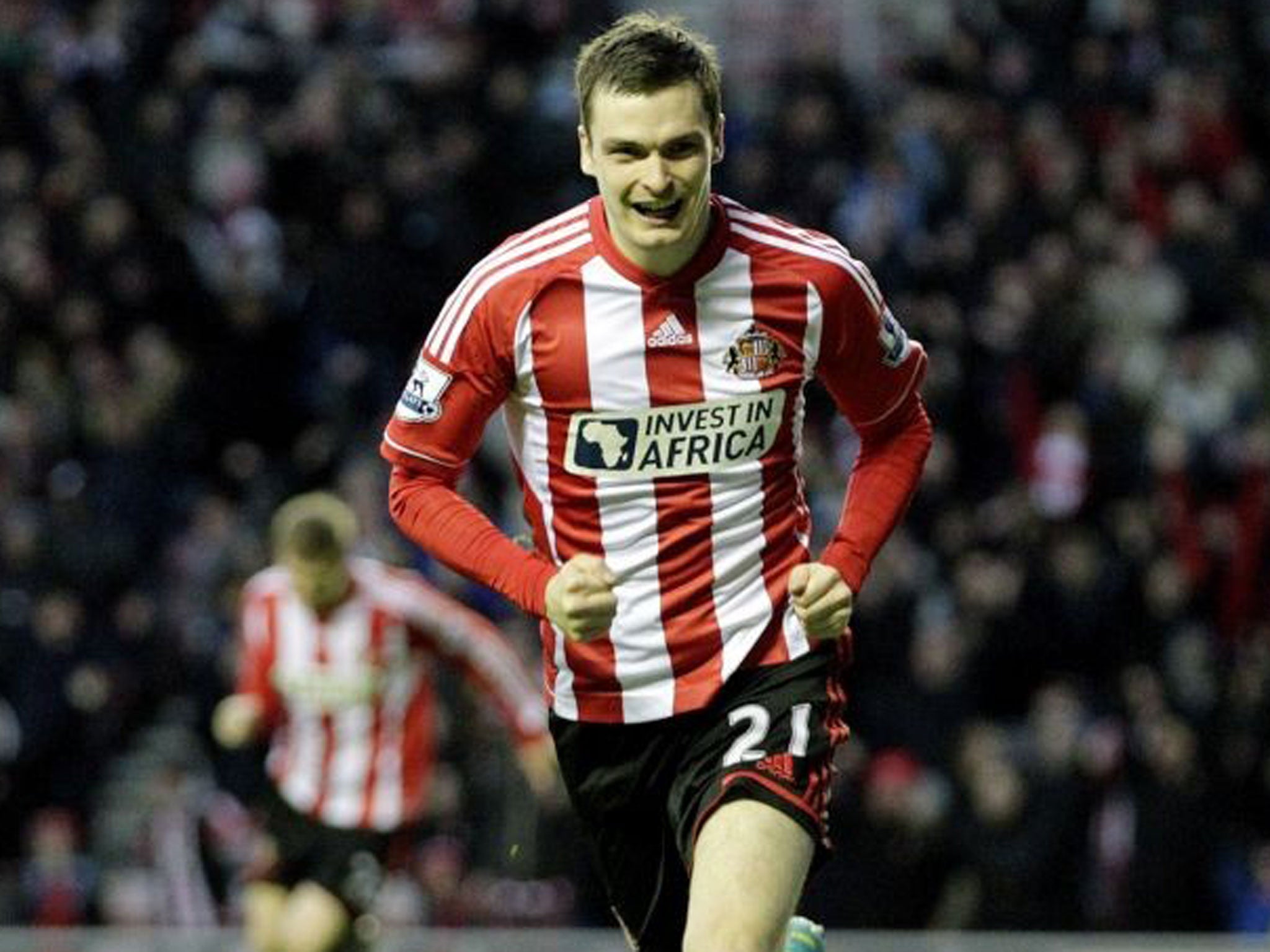 Adam Johnson scored Sunderland’s second goal against West Ham