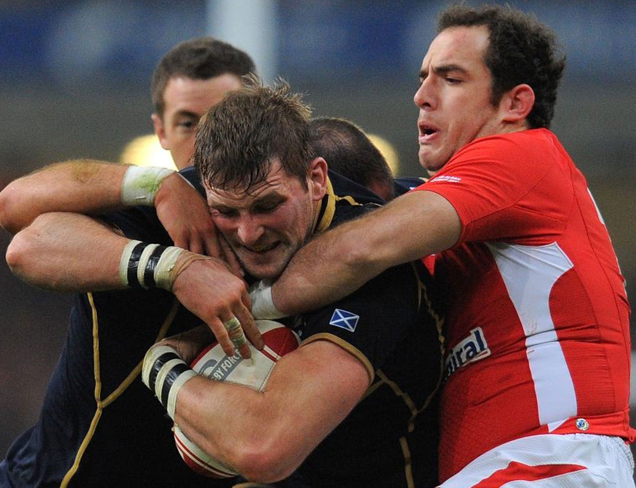 Wales coach Rob Howley will be hoping Lou Reed (right) does not join his ever-growing injury list