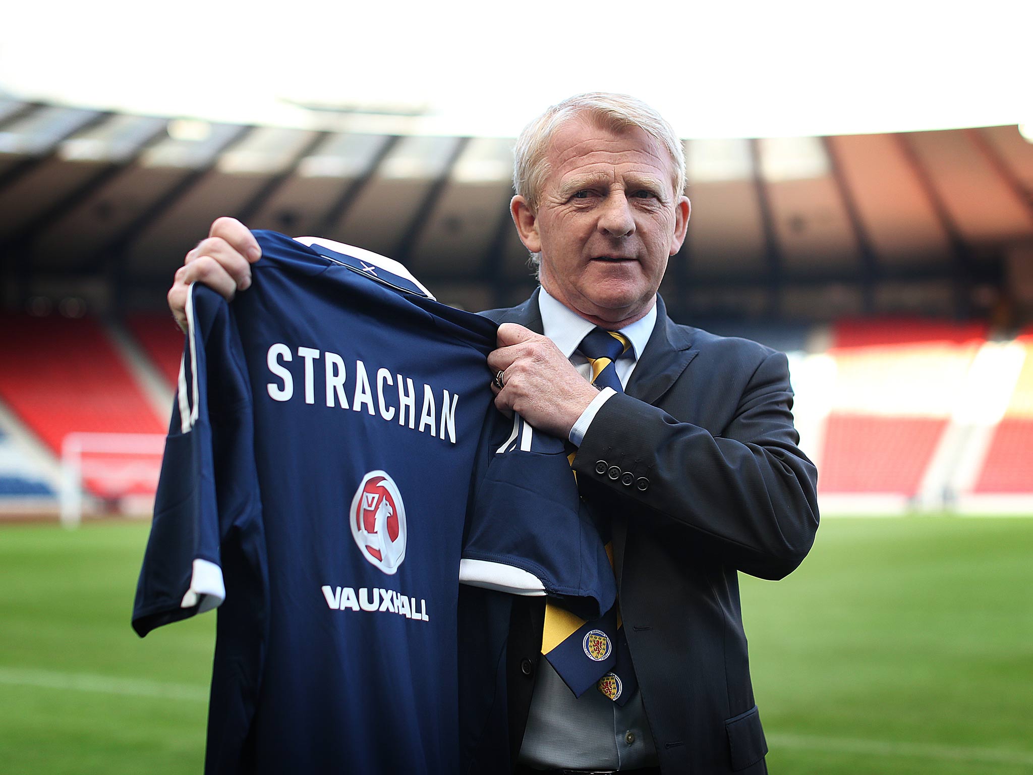 Gordon Strachan is unveiled as the new manager of Scotland