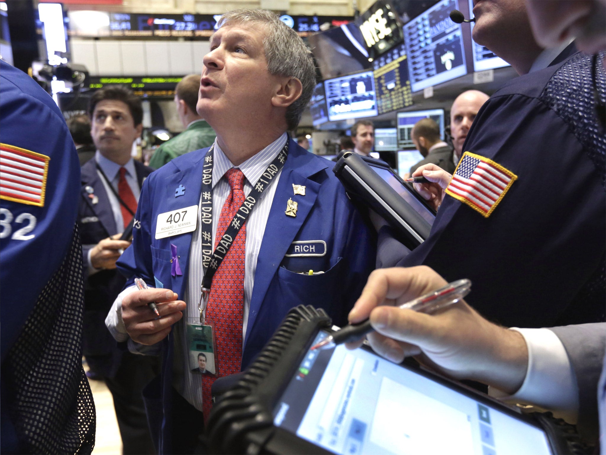 Concerned faces on the floor at the New York Stock Exchange last week