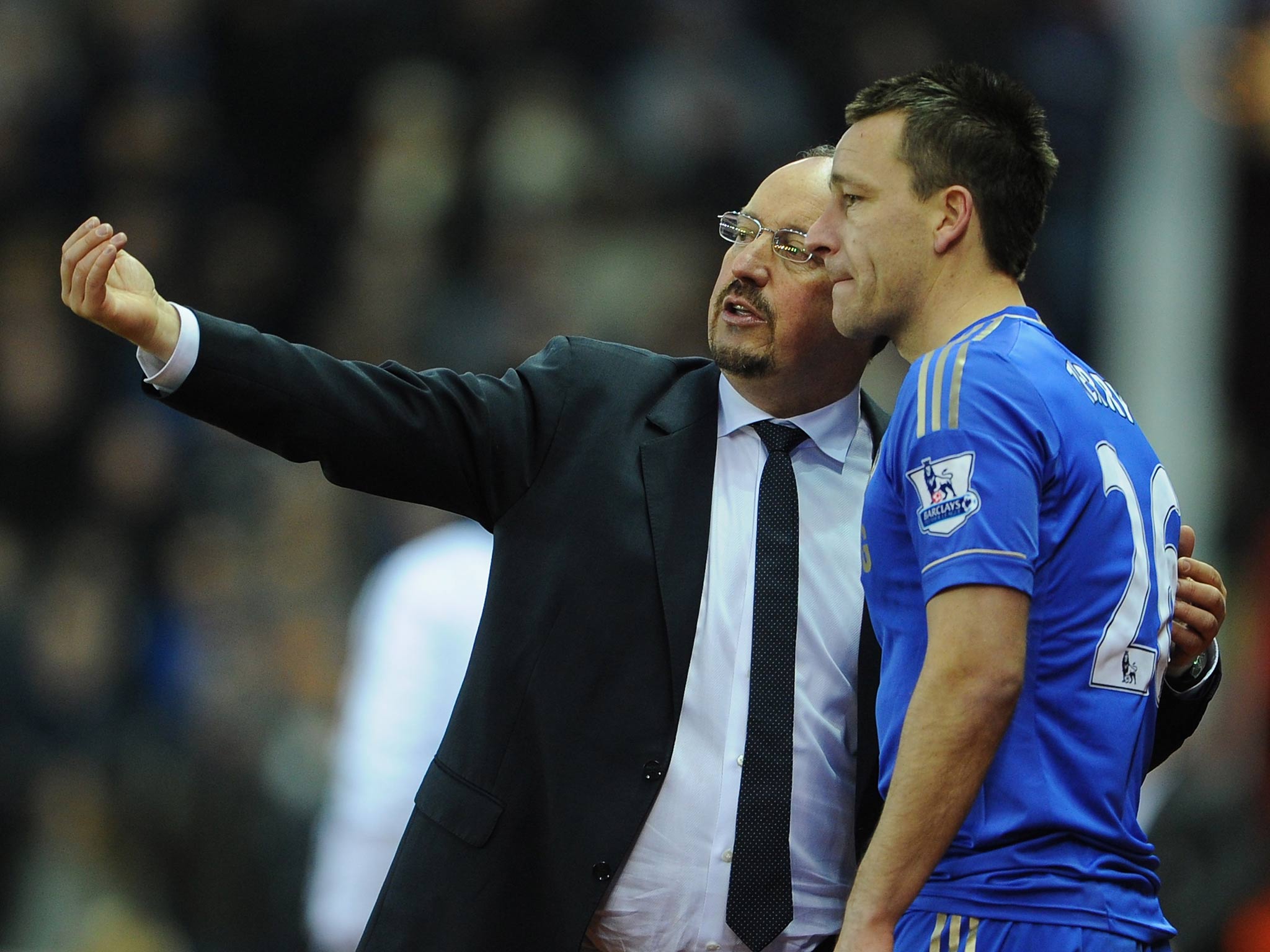 John Terry with Rafael Benitez