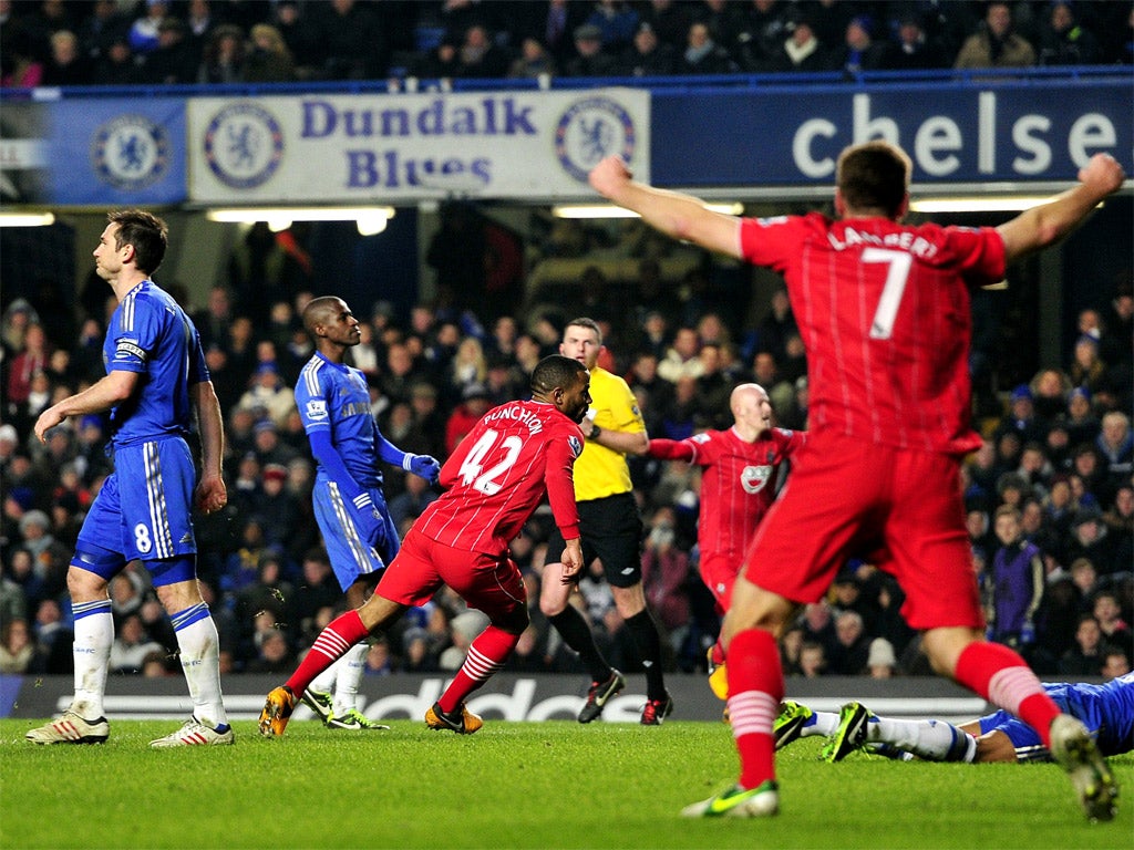 Southampton midfielder Jason Puncheon celebrates scoring the equaliser