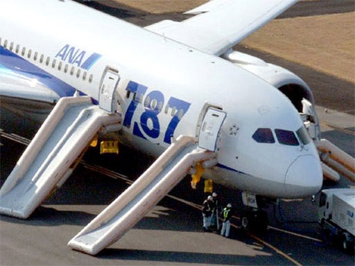 A 787 after an emergency evacuation in Japan this week