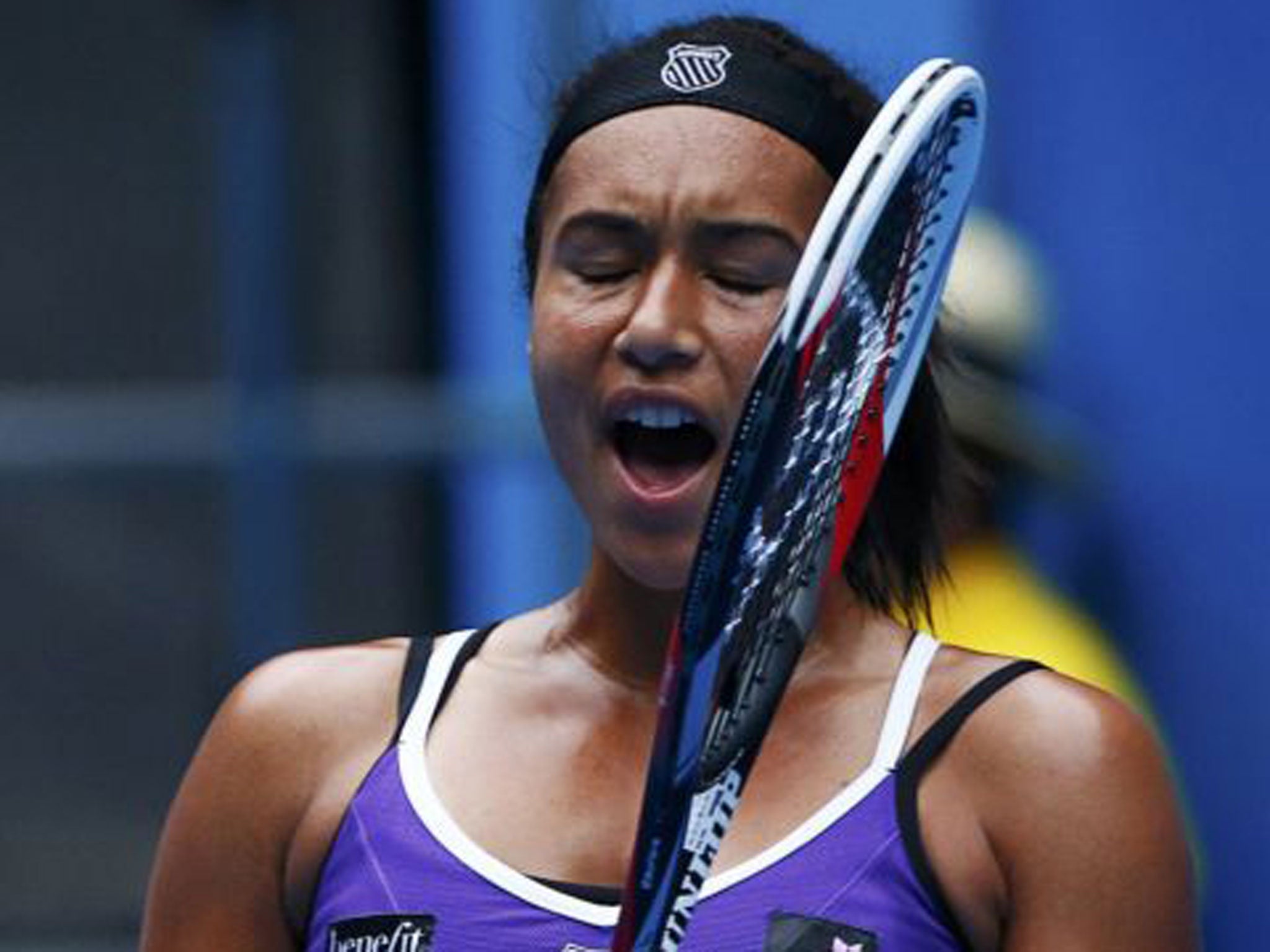 Heather Watson’s Australian Open hopes were ended by world No 4 Agnieszka Radwanska in straight sets yesterday