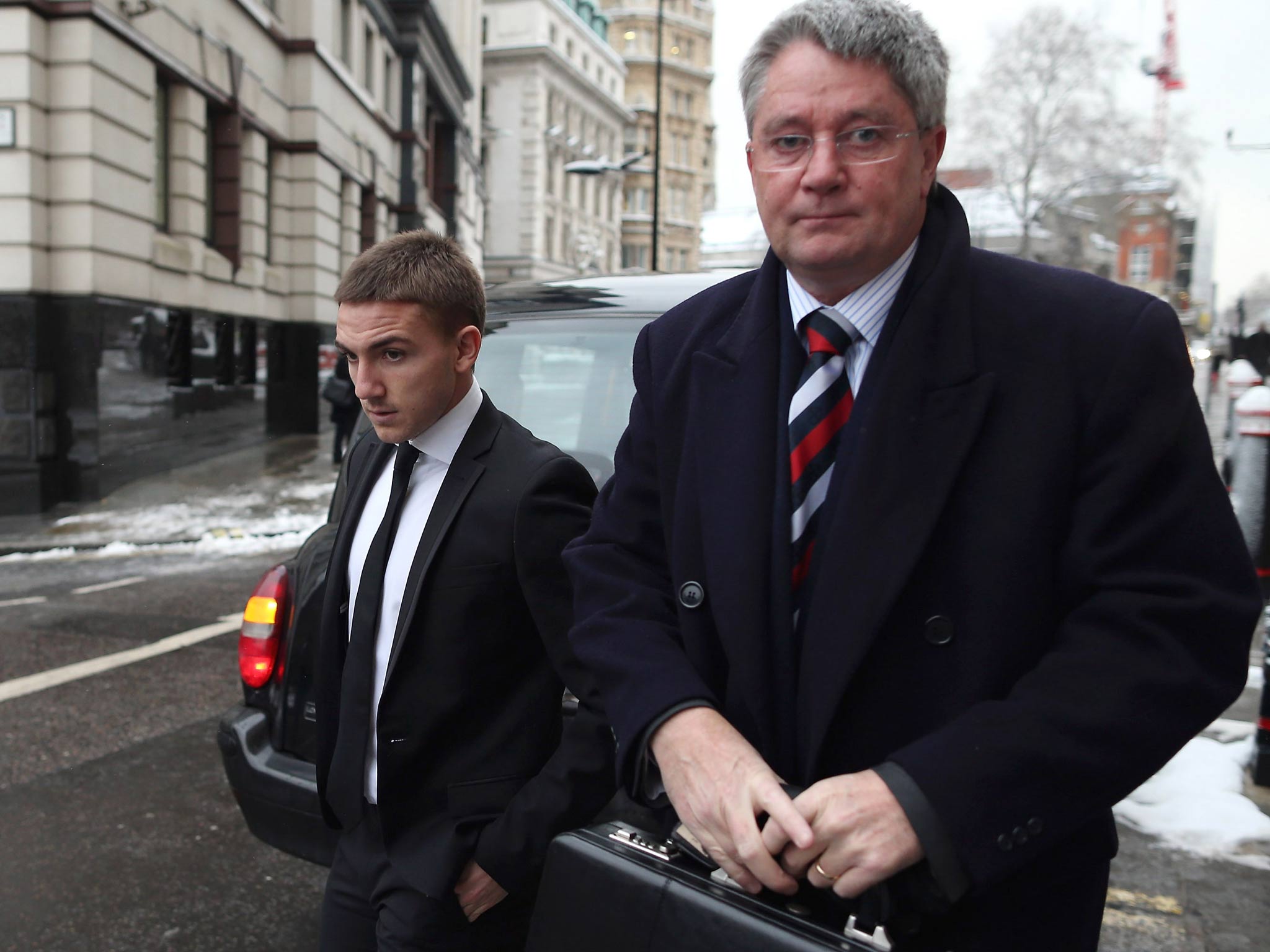 Anton Rodgers and three footballers were cleared of sexual assault today