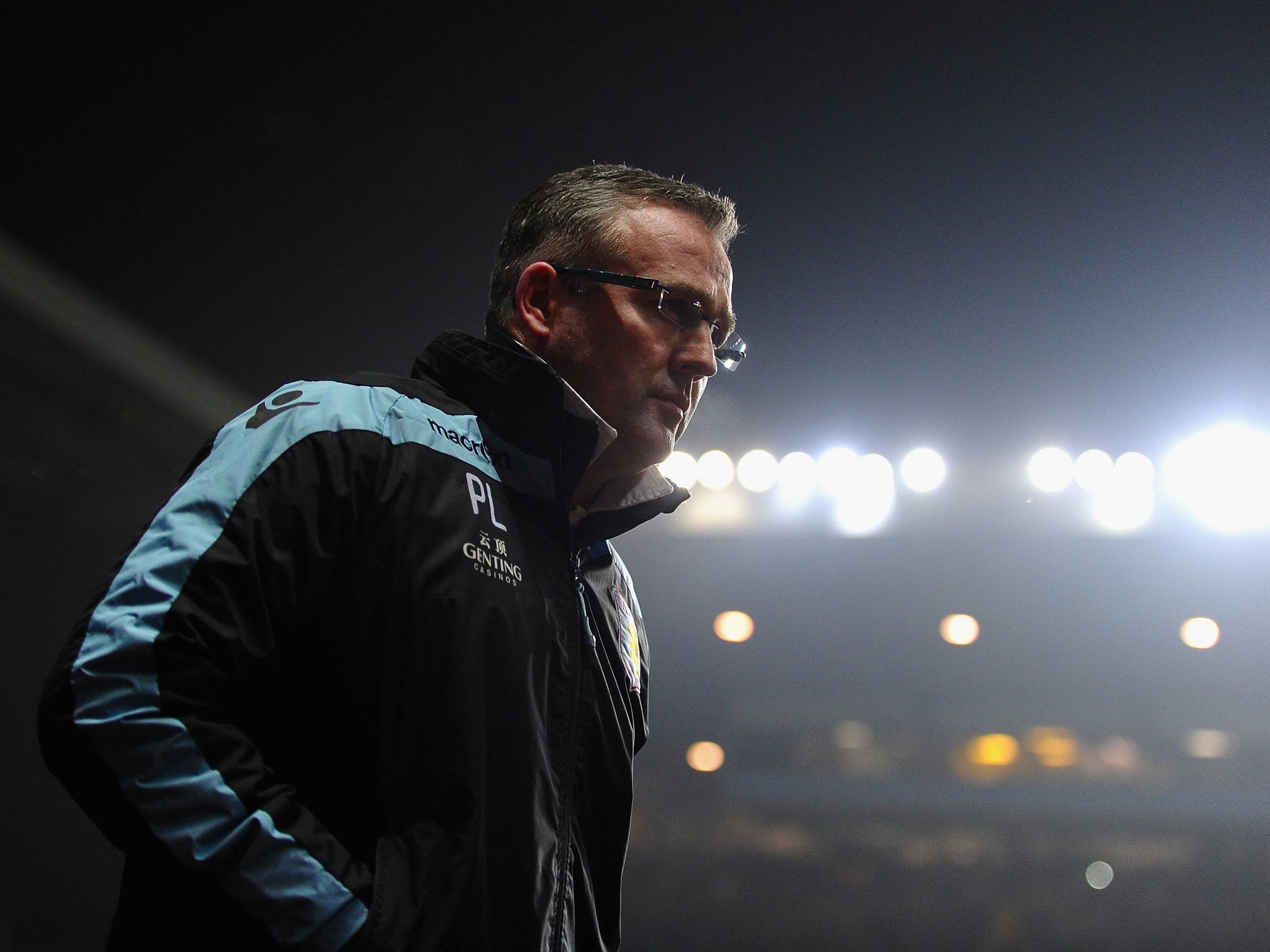 Aston Villa manager Paul Lambert