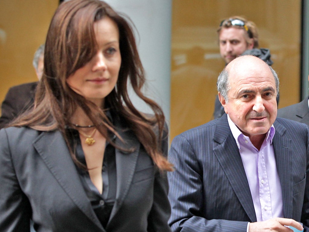 Elena Gorbunova (left) supported Boris Berezovsky (right) during his legal fight with Roman Abramovich