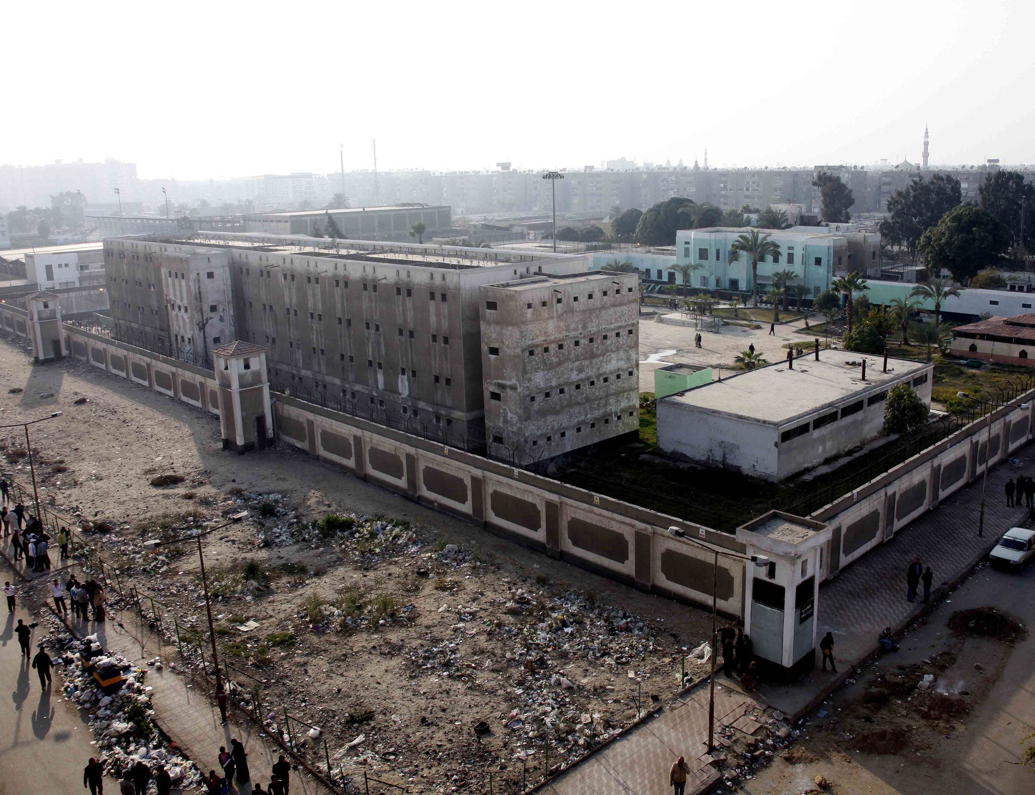 Port Said prison, where the men convicted for their part in last year's stadium disaster were being held pending sentence