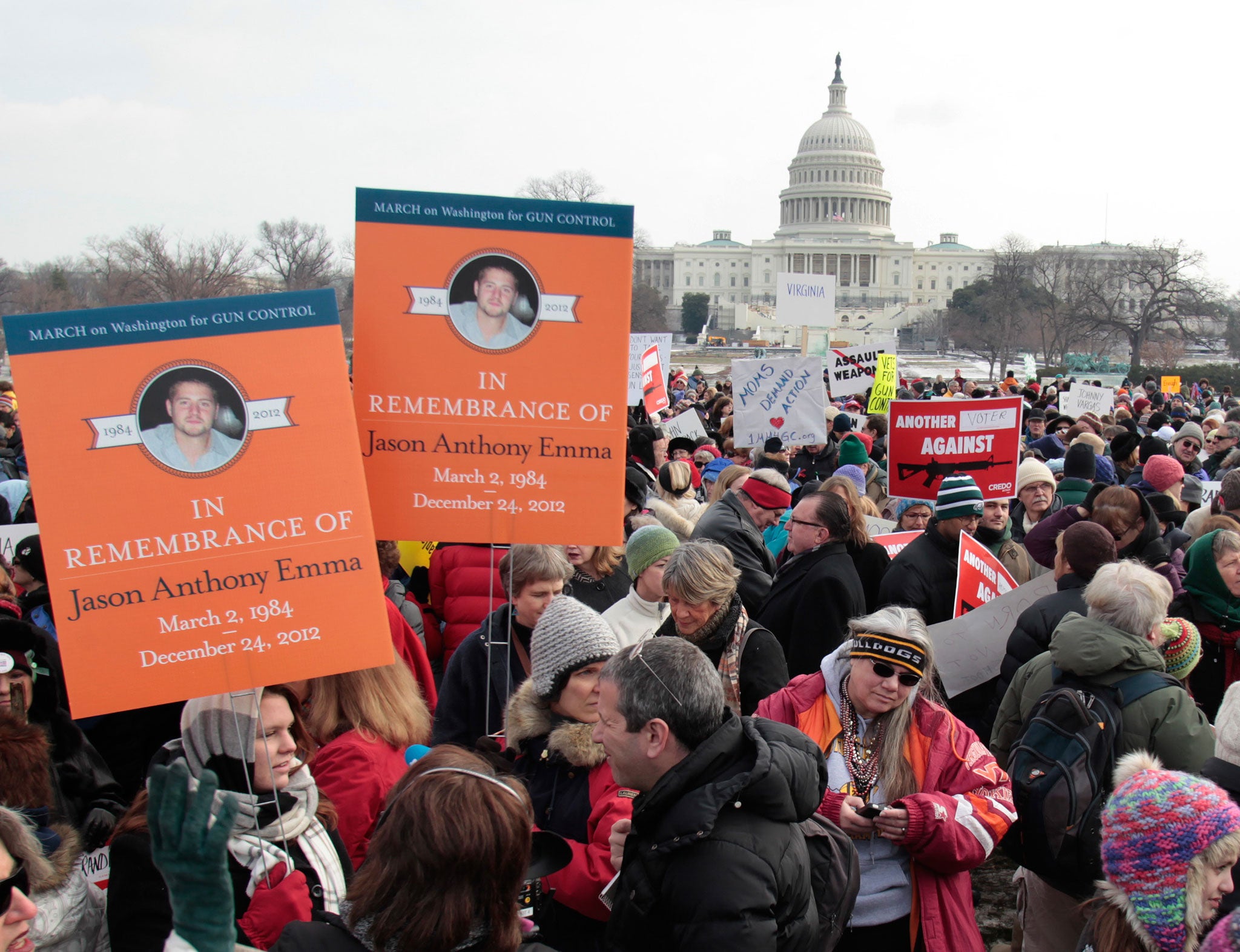 Thousands of people participate in the March on Washington for Gun Control