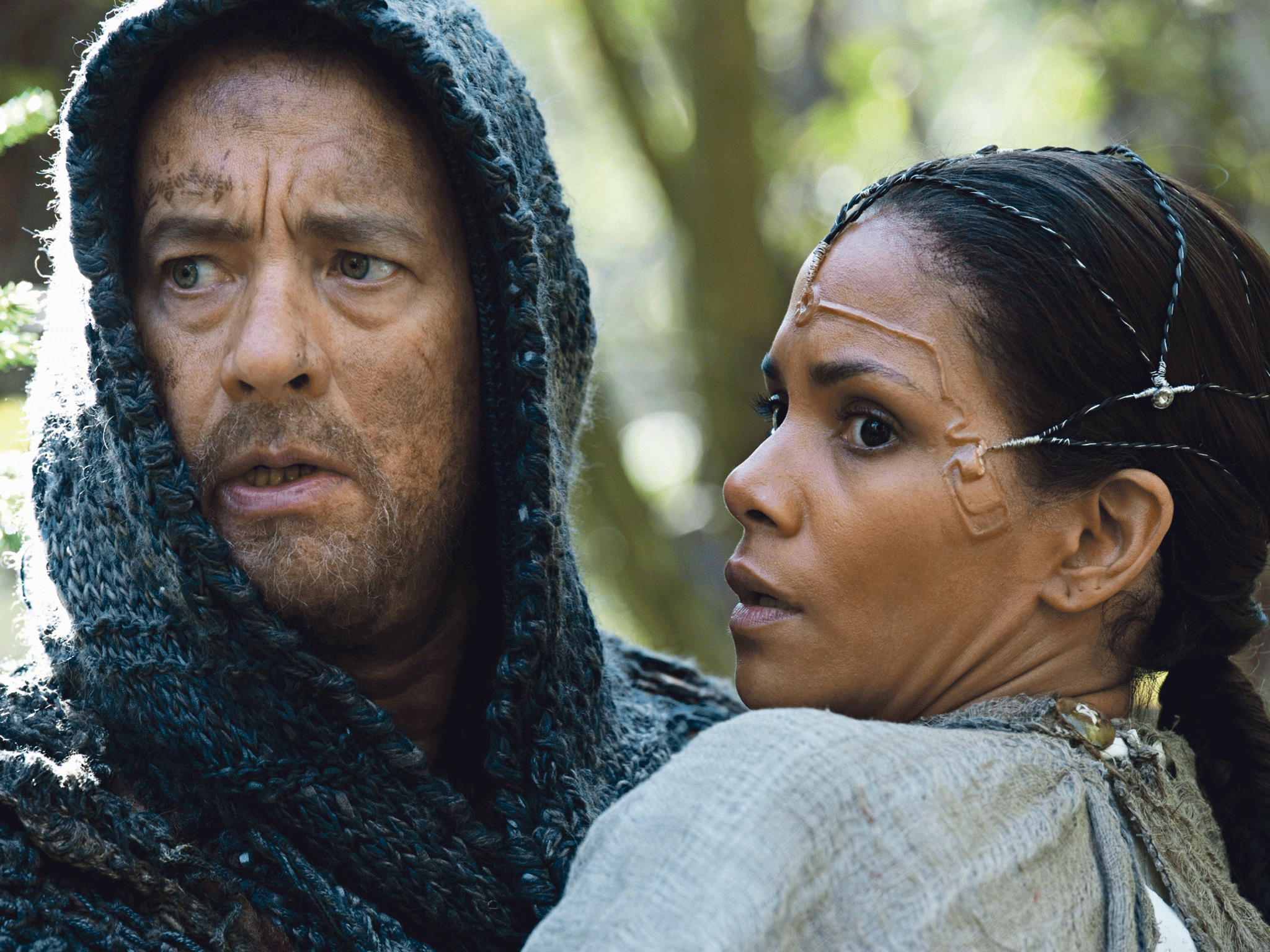 Heads up: Tom Hanks and Halle Berry in 'Cloud Atlas'