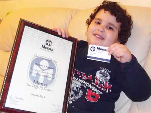 Sherwyn Sarabi has a reading age of six and an IQ of 136