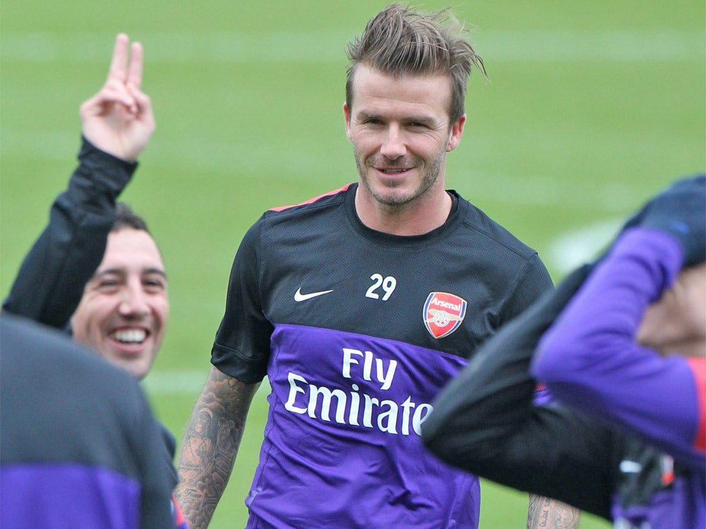 David Beckham had trained with Arsenal in the past