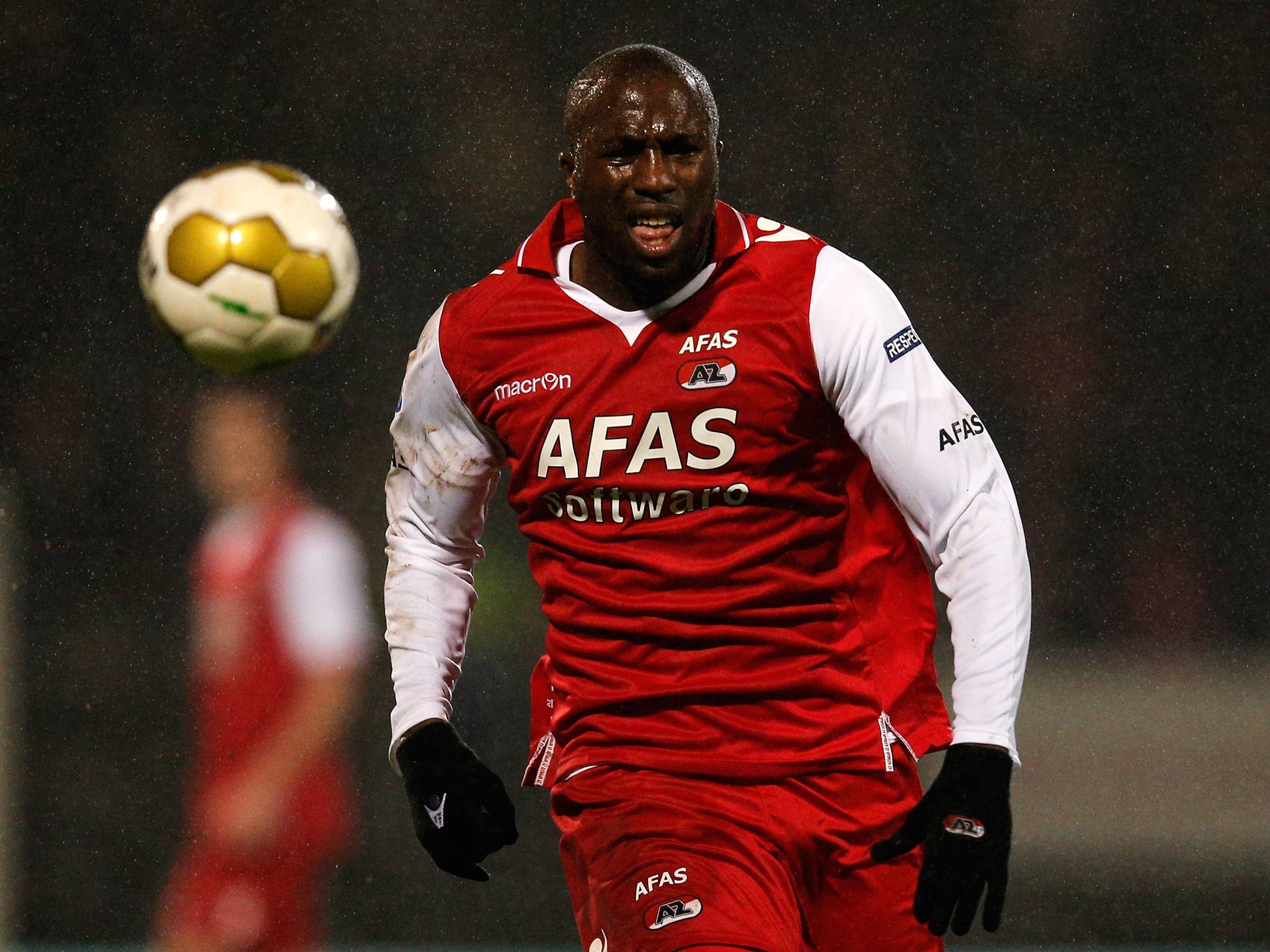 Jozy Altidore in action for AZ Alkmaar against FC Den Bosch