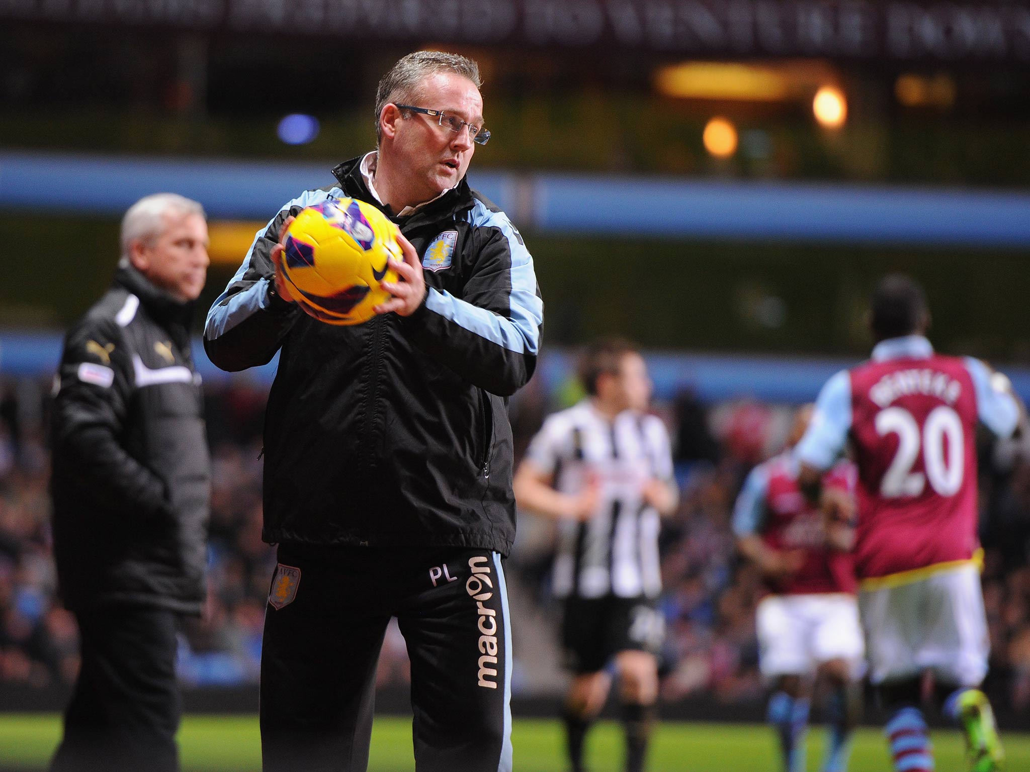 Paul Lambert watches his Aston Villa side lose 2-1 to Newcastle