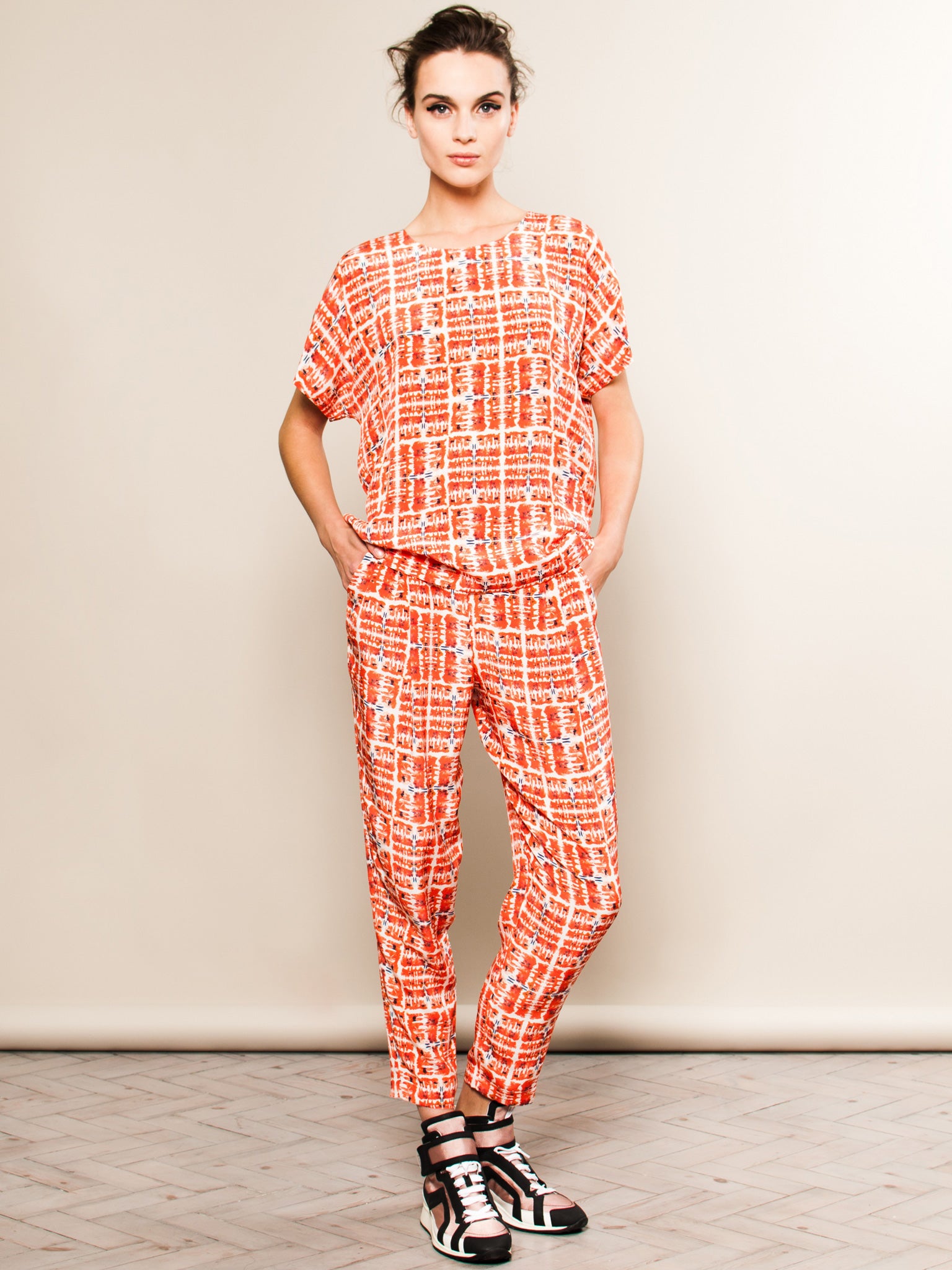 Silk top £245 and silk trousers £325, zoe-jordan.com