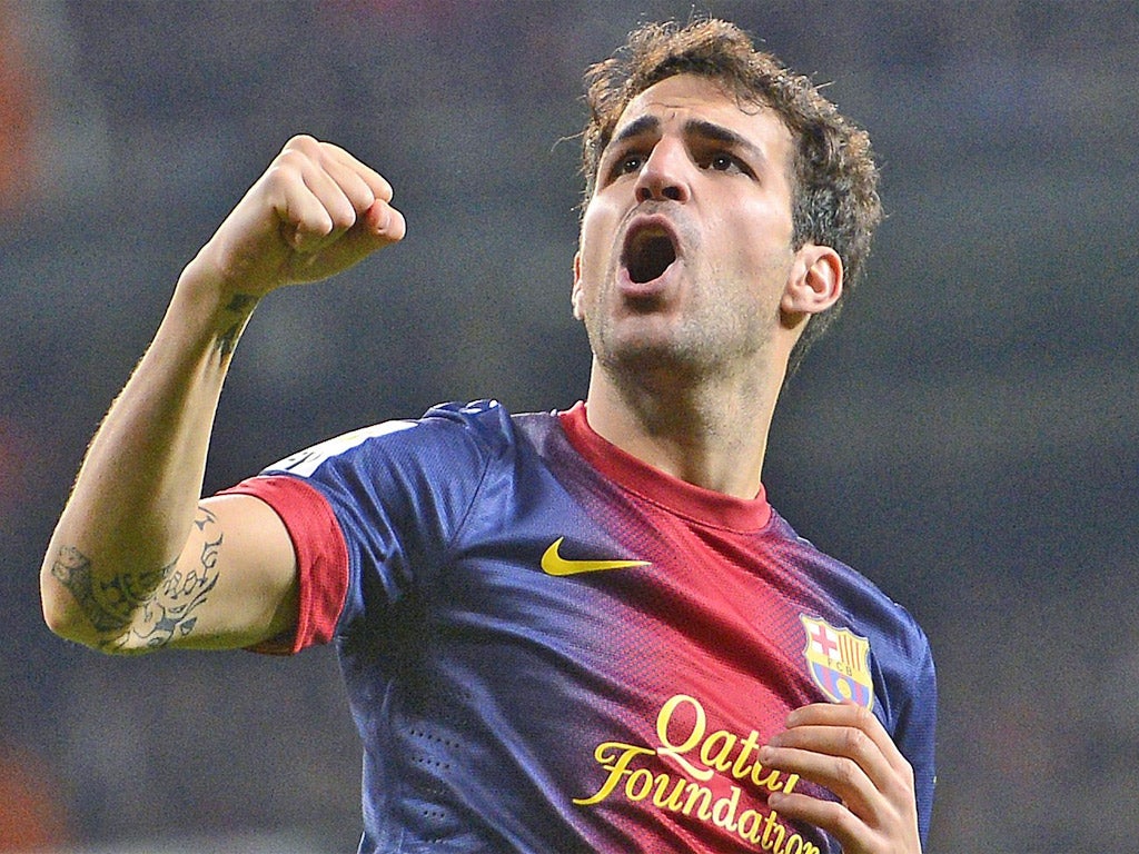 Cesc Fabregas struck for Barça at the Bernabeu last night