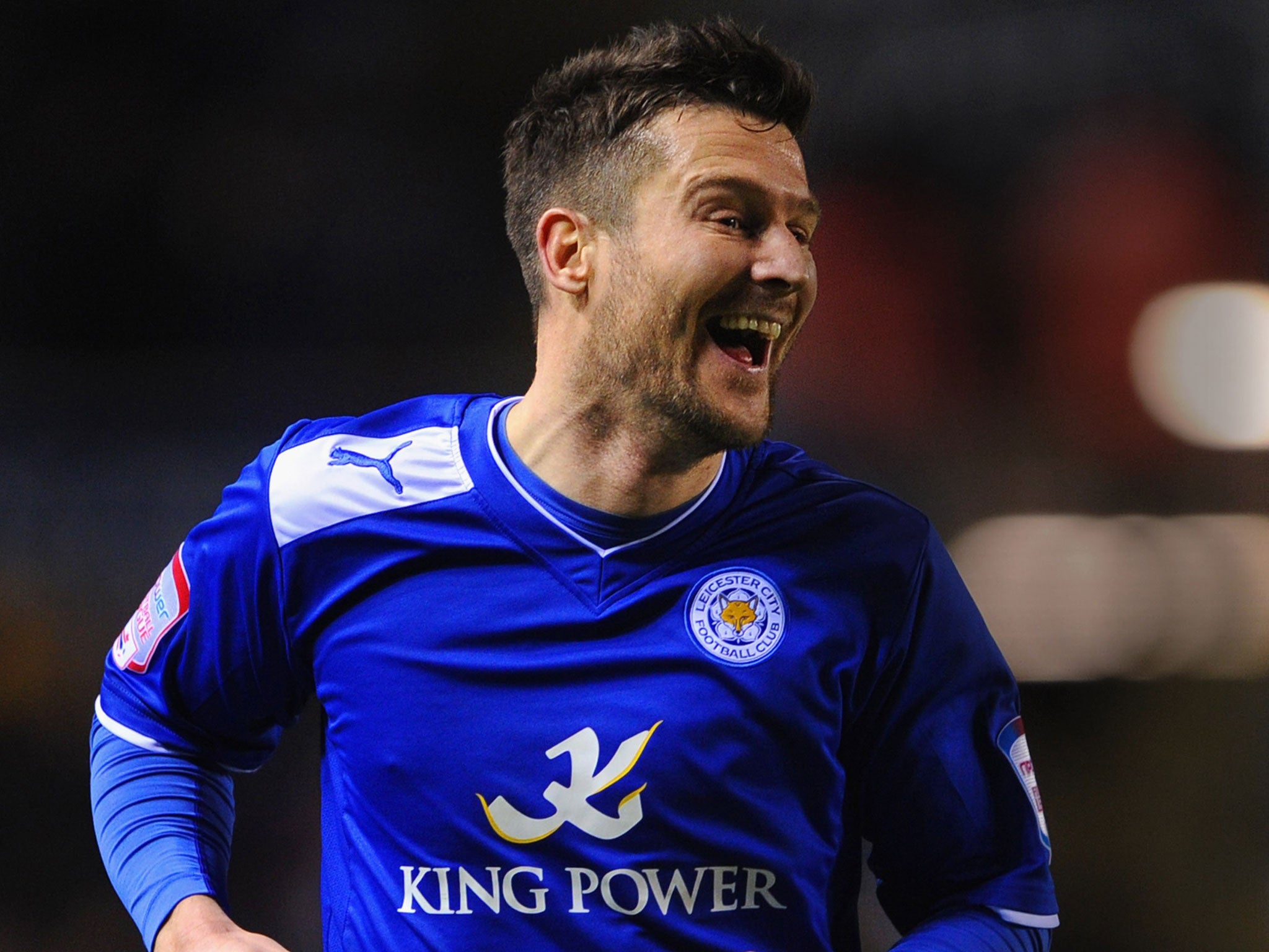 David Nugent celebrates scoring Leicester’s winner