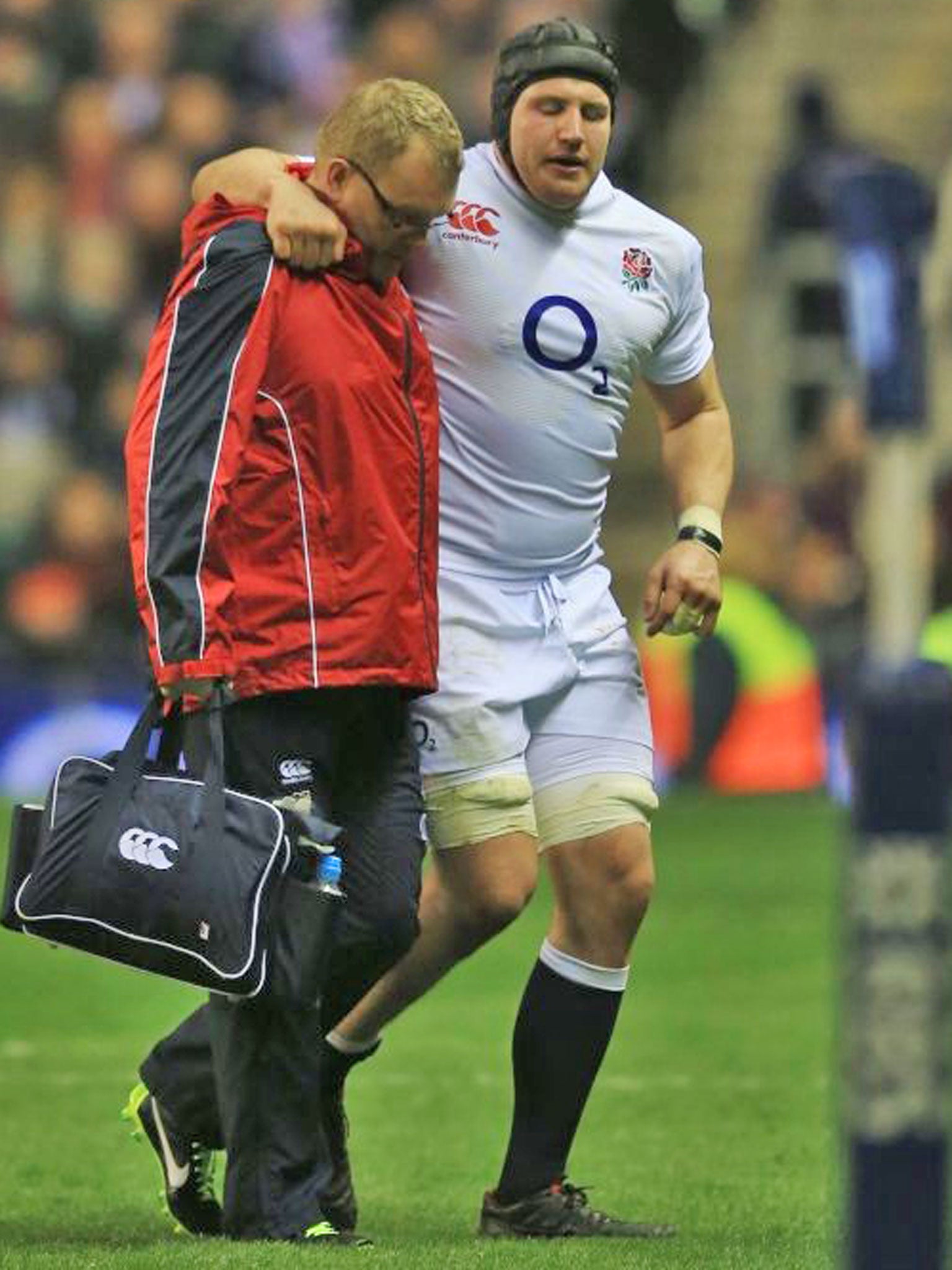 Ben Morgan limps off against Scotland on Saturday