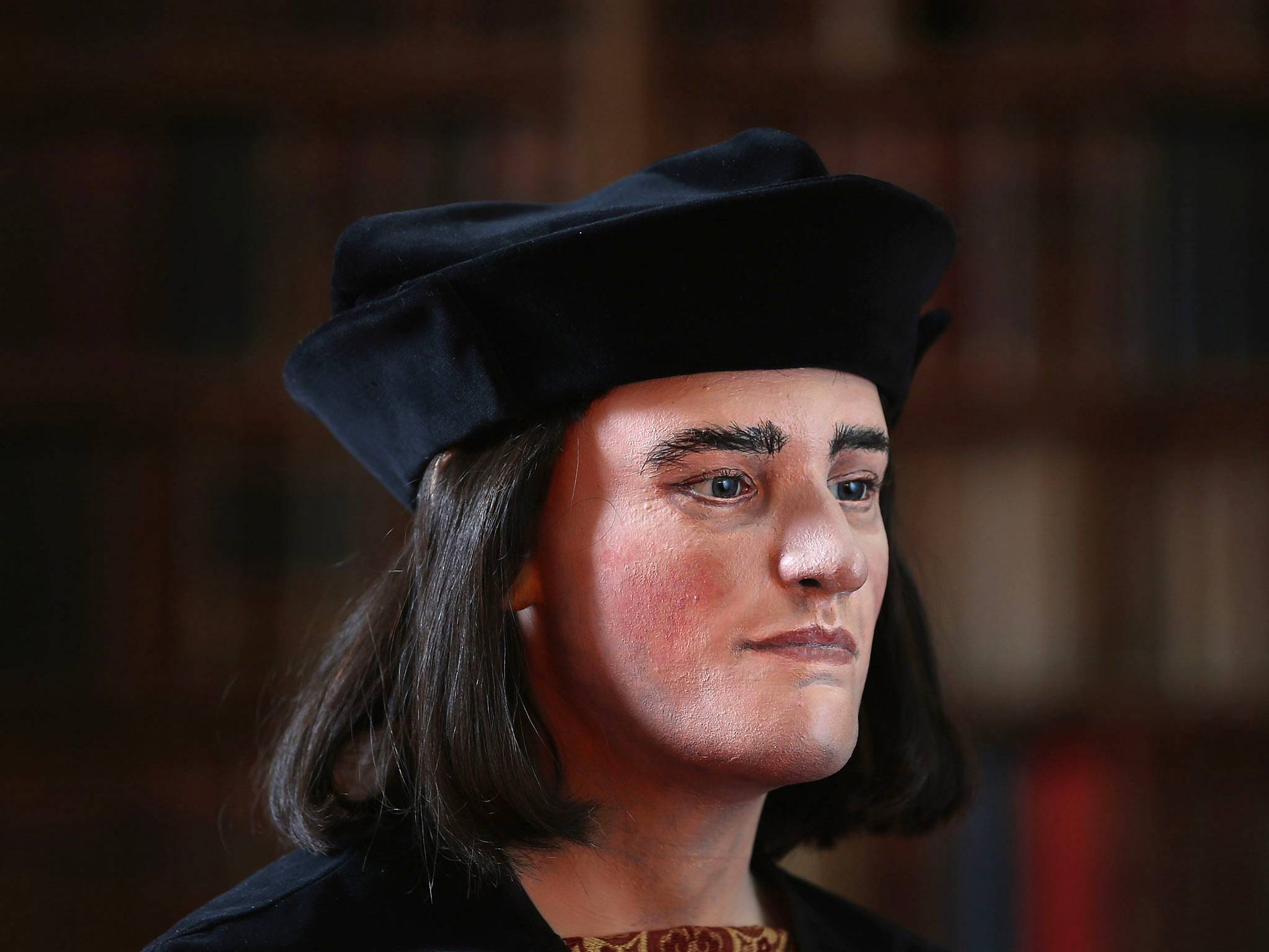 A facial reconstruction of King Richard III is unveiled by the Richard III Society