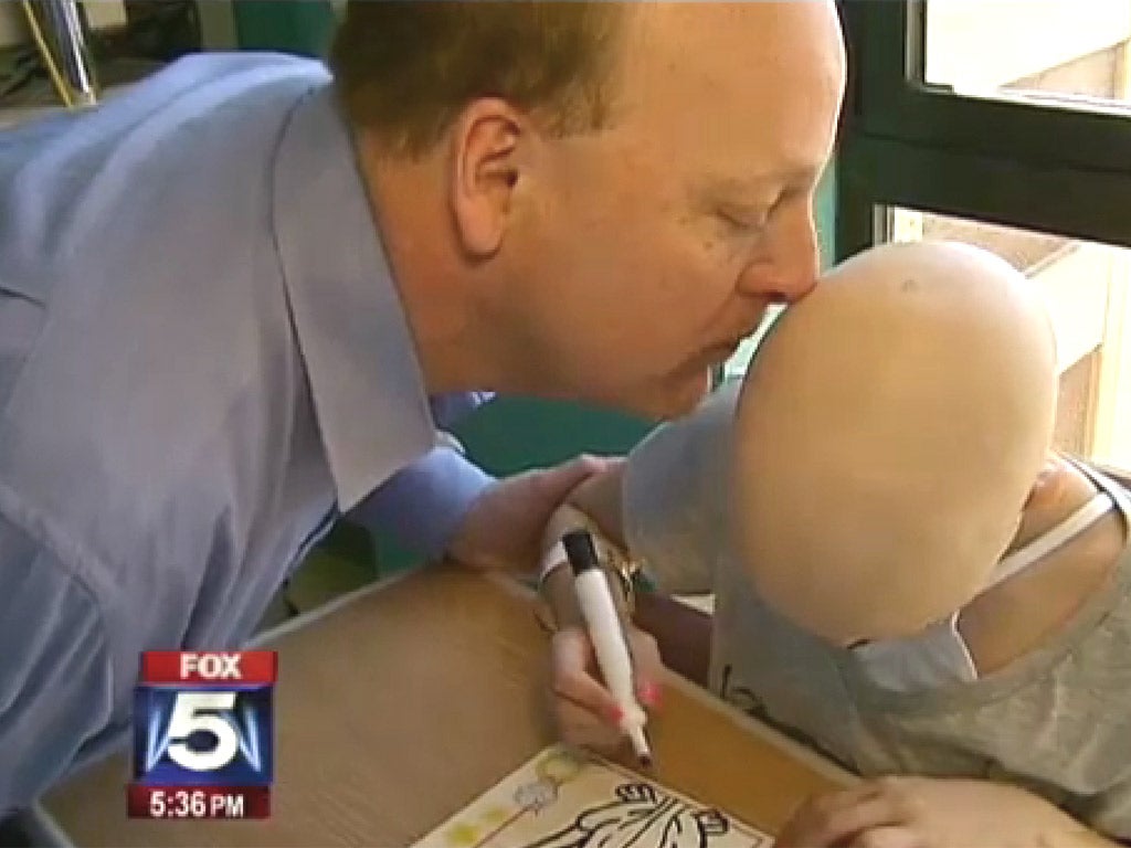 Larry Allen with his adopted daughter, Alesia