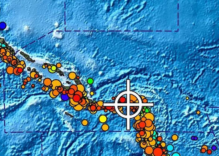 The area affected by the tsunami warning