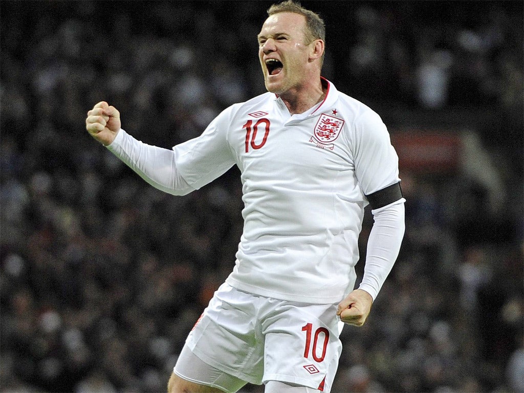 WAYNE ROONEY: Excellent leading the line and dropping to link up. He took his goal perfectly and stole in to set up Lampard. 8