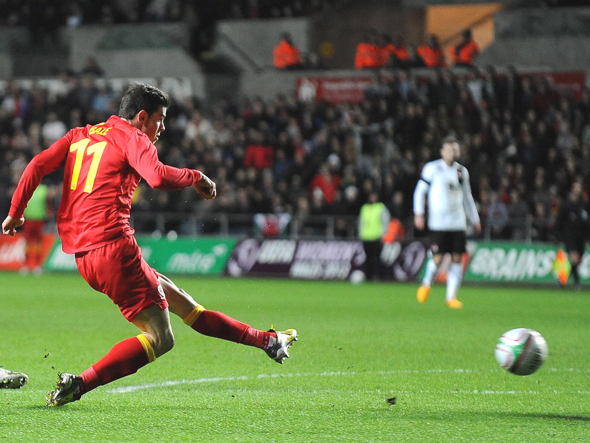 Gareth Bale opens the scoring in Swansea