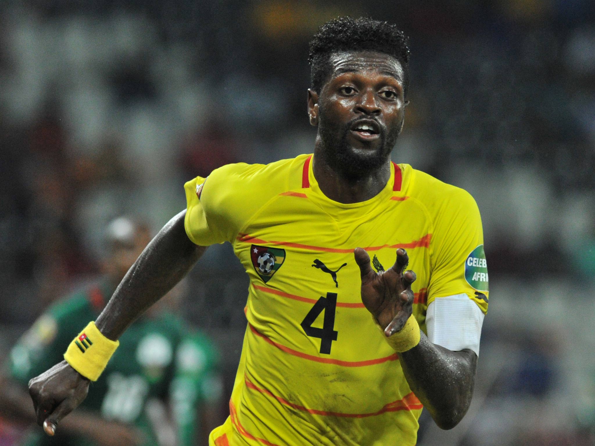 Emmanuel Adebayor in action for Togo