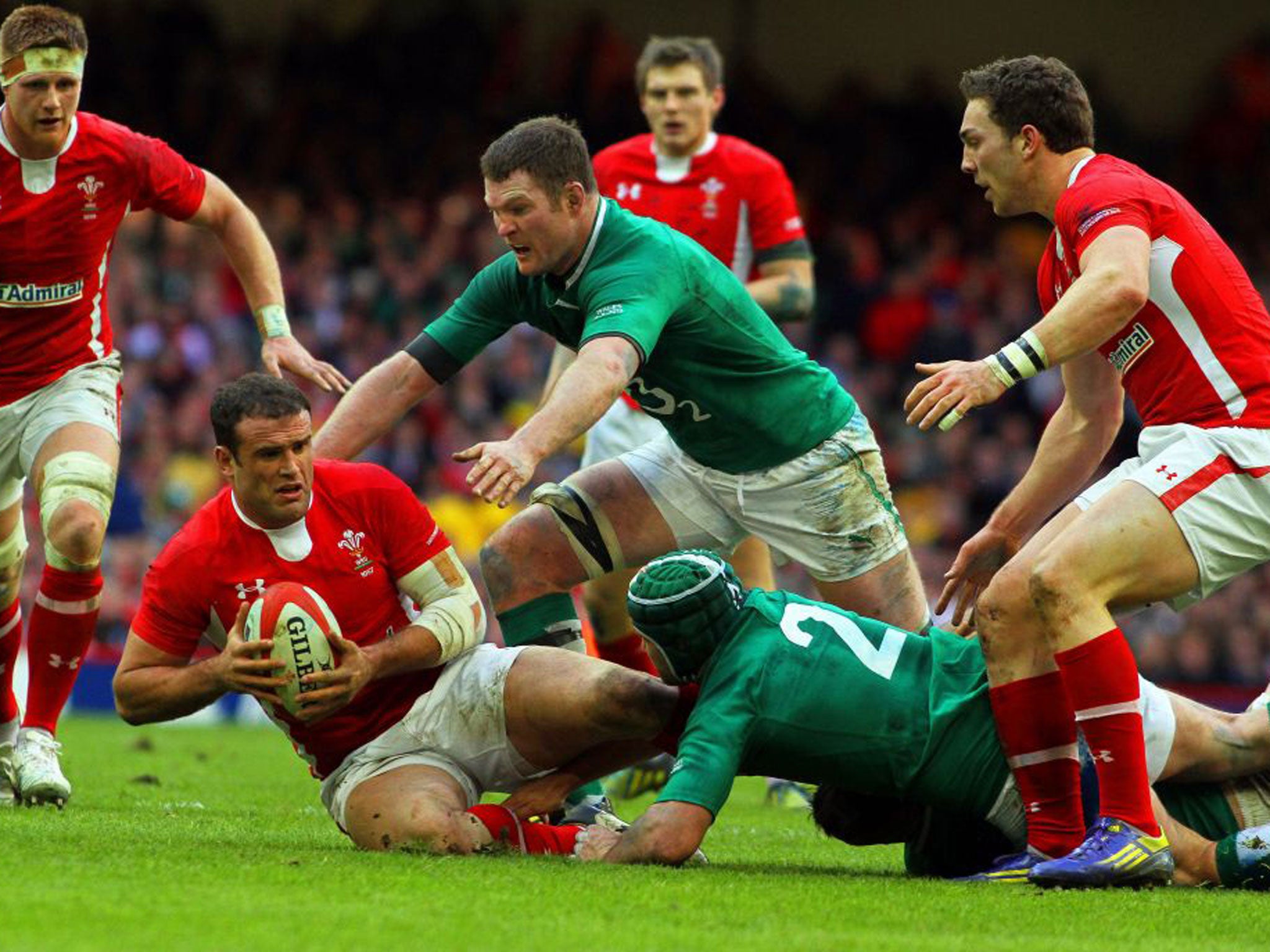 Struggling to make progress against Ireland in Cardiff last weekend