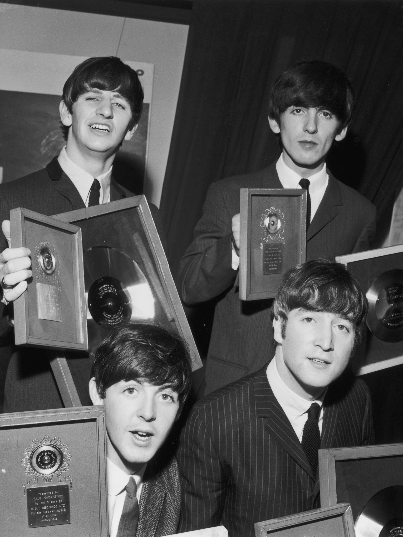 The Beatles with their debut album Please Please Me. It will be re-recorded to celebrate its 50th anniversary