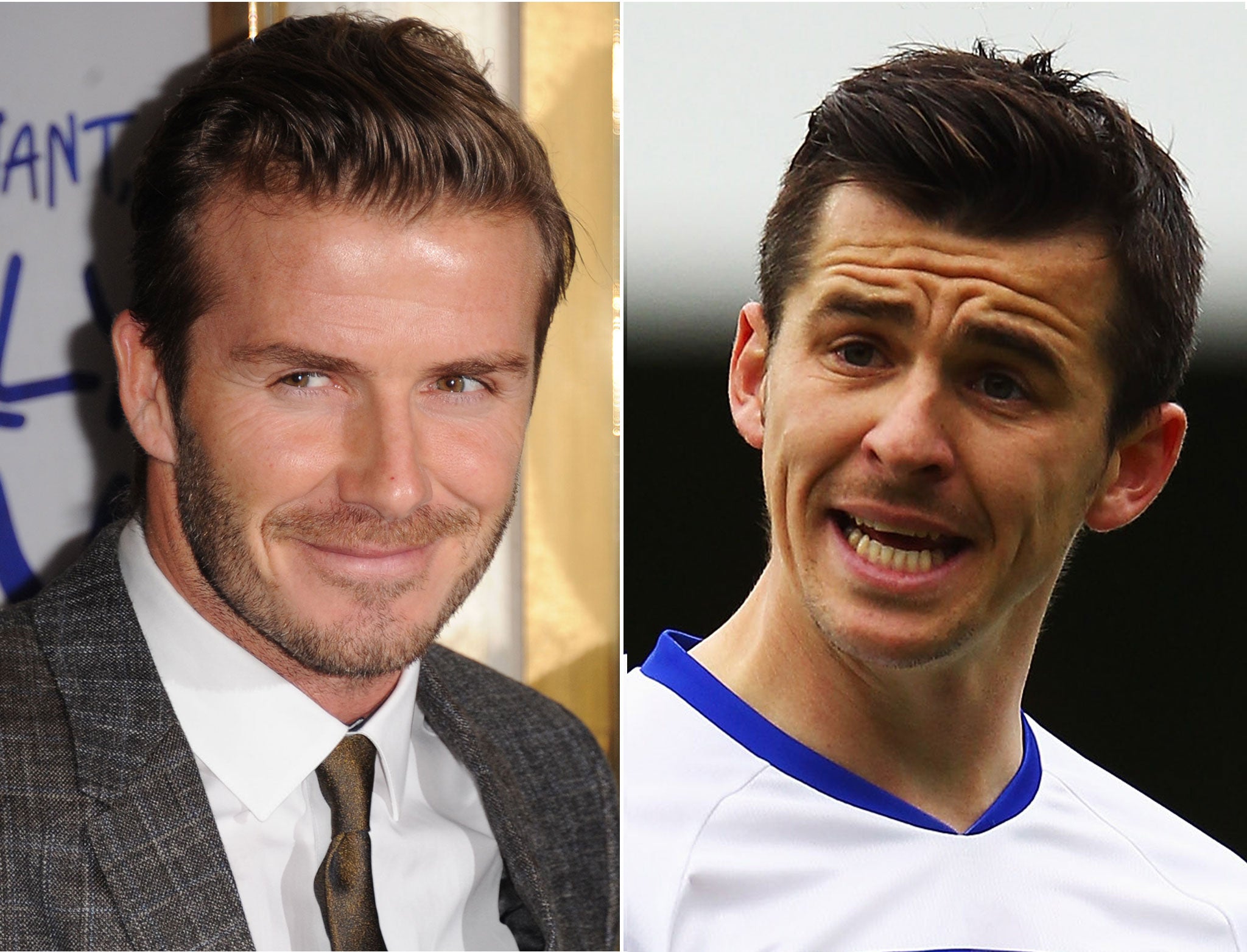 David Beckham (left) might make his Paris St Germain debut against a Marseille side including fellow Englishman Joey Barton (right)