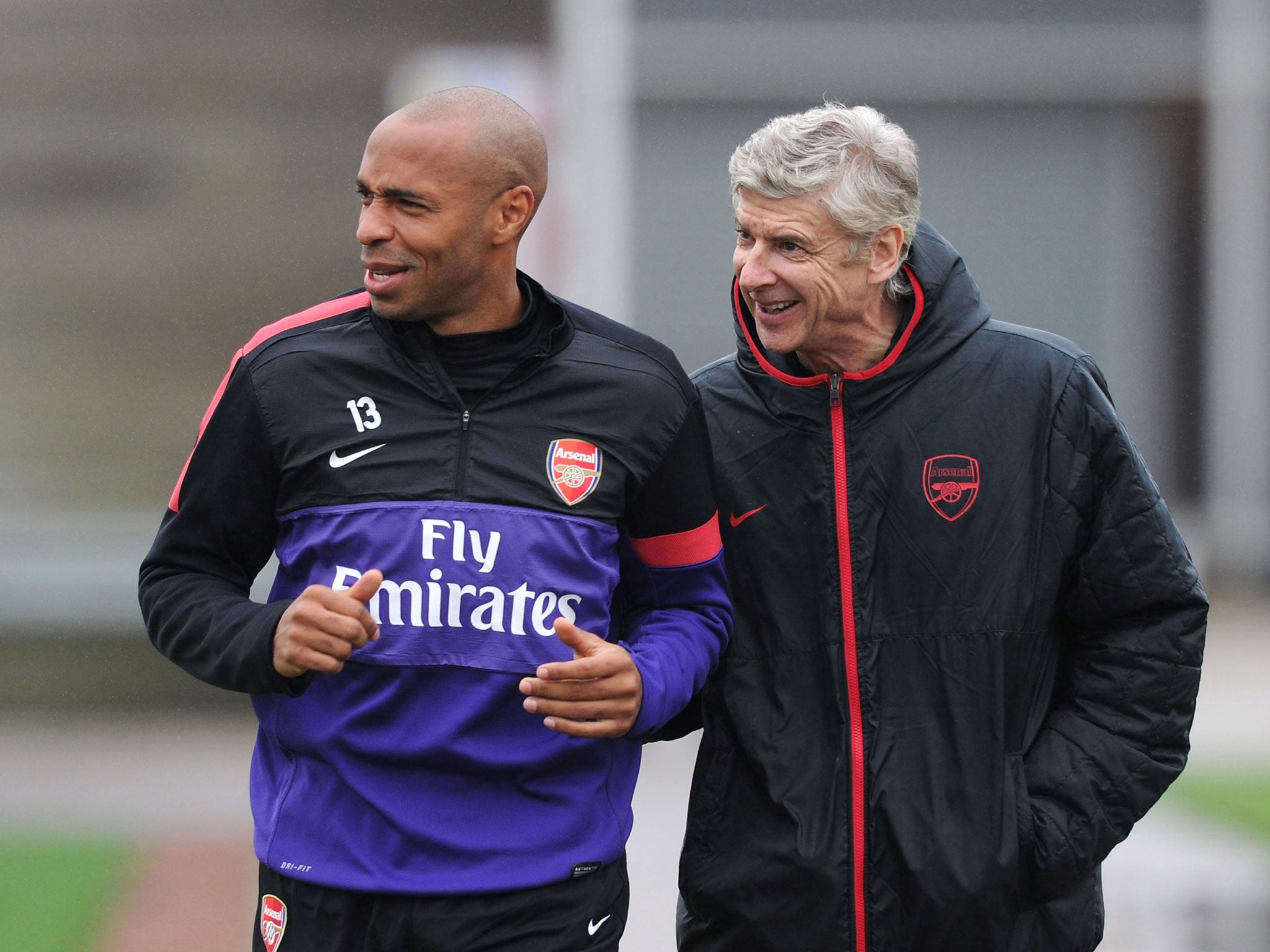 Thierry Henry and Arsene Wenger