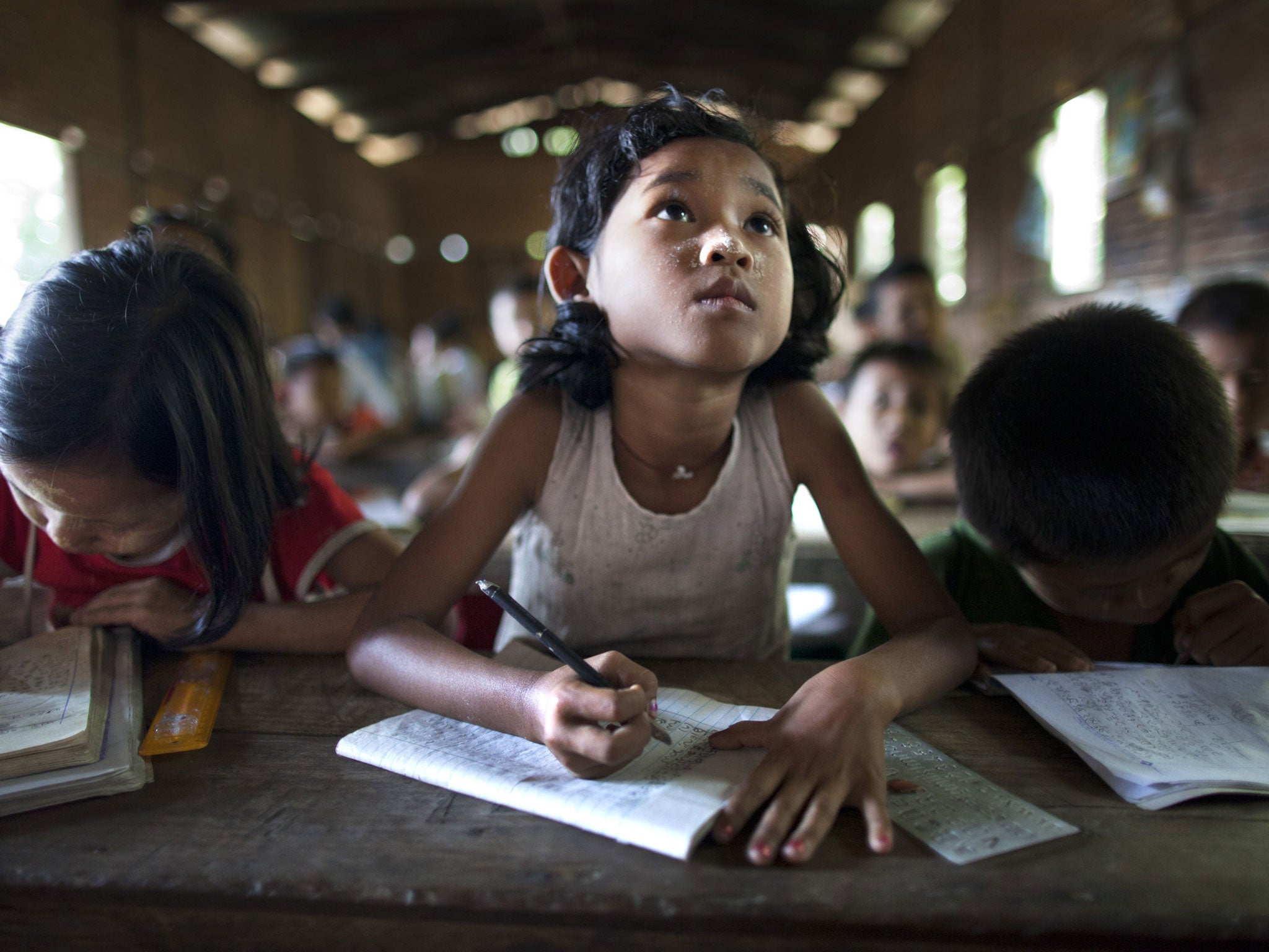 Young minds: A government-run school in Waw. Only half the pupils finish the full five years
