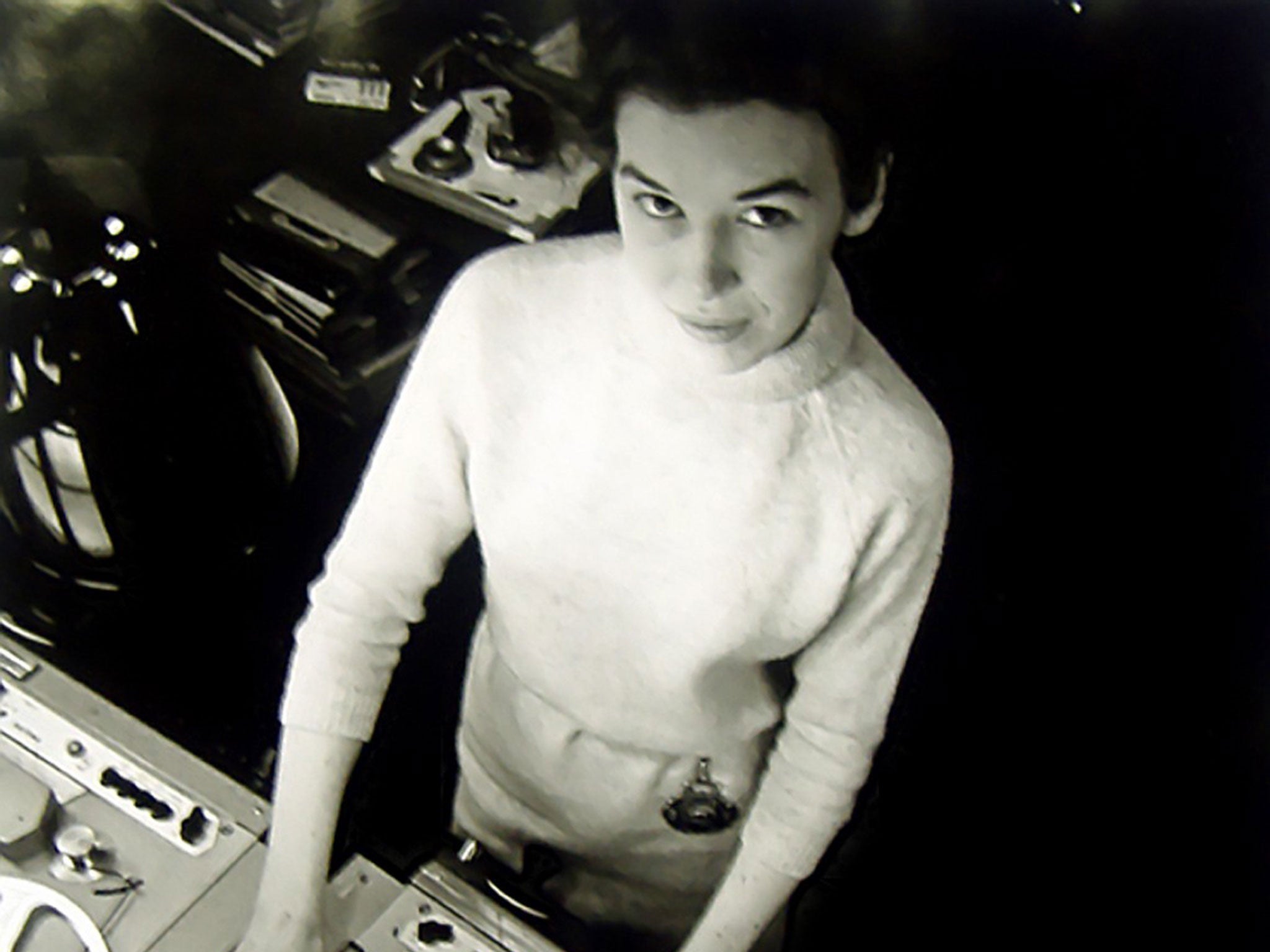 Musical innovator: Delia Derbyshire left, at a Radiophonic workshop in 1965