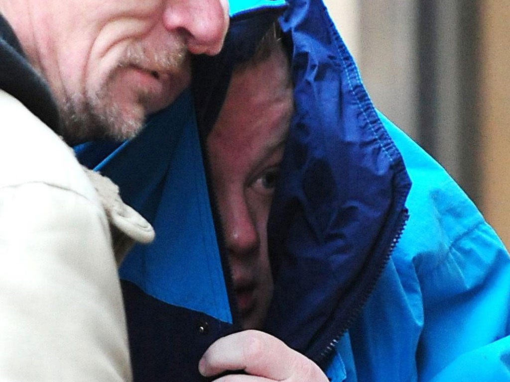 Liam Ferrar outside Leicester Magistrates Court, where he was sentenced for leaving a pig's head on the steps of a Muslim community centre