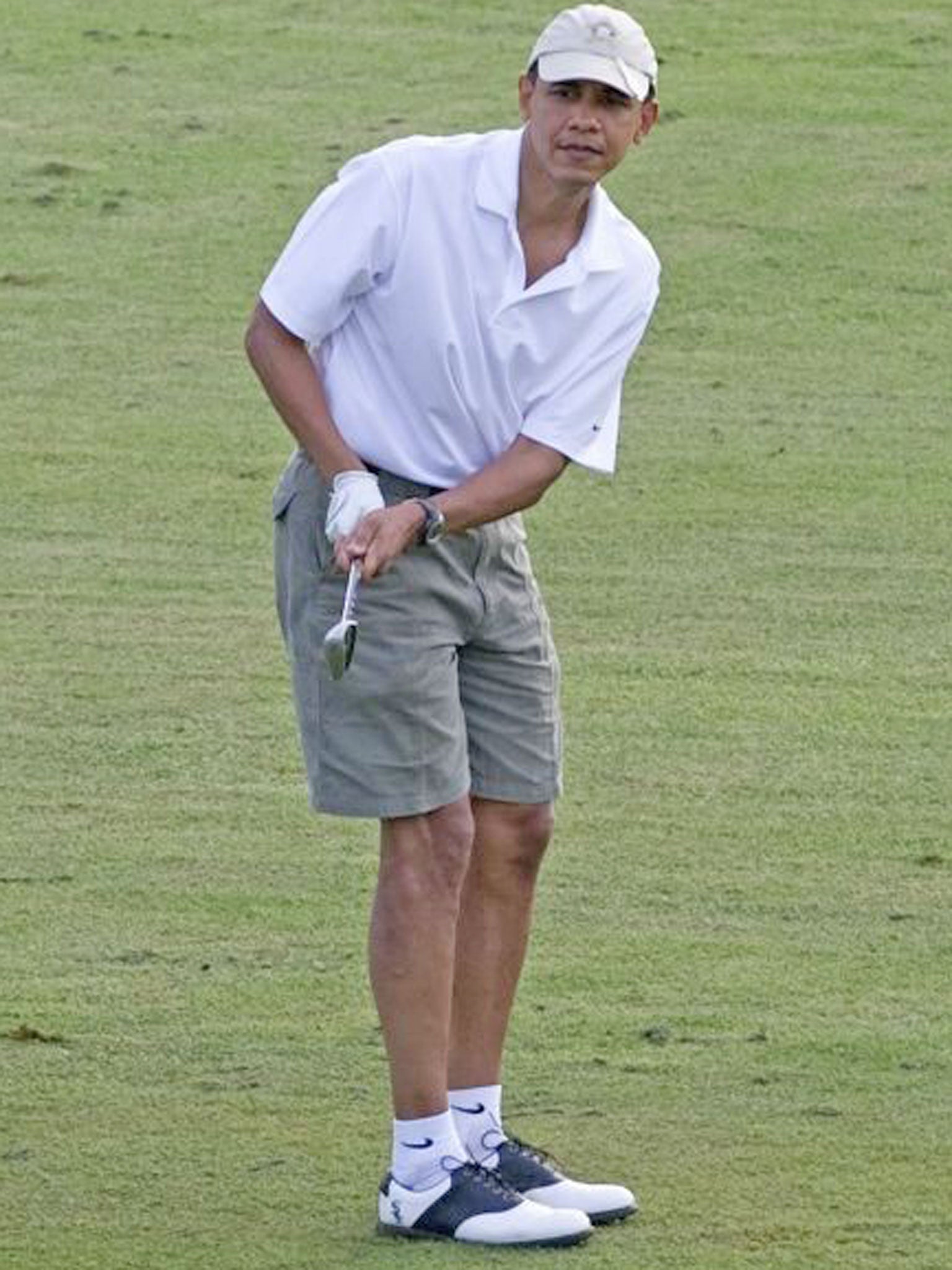 President Obama playing golf in Florida