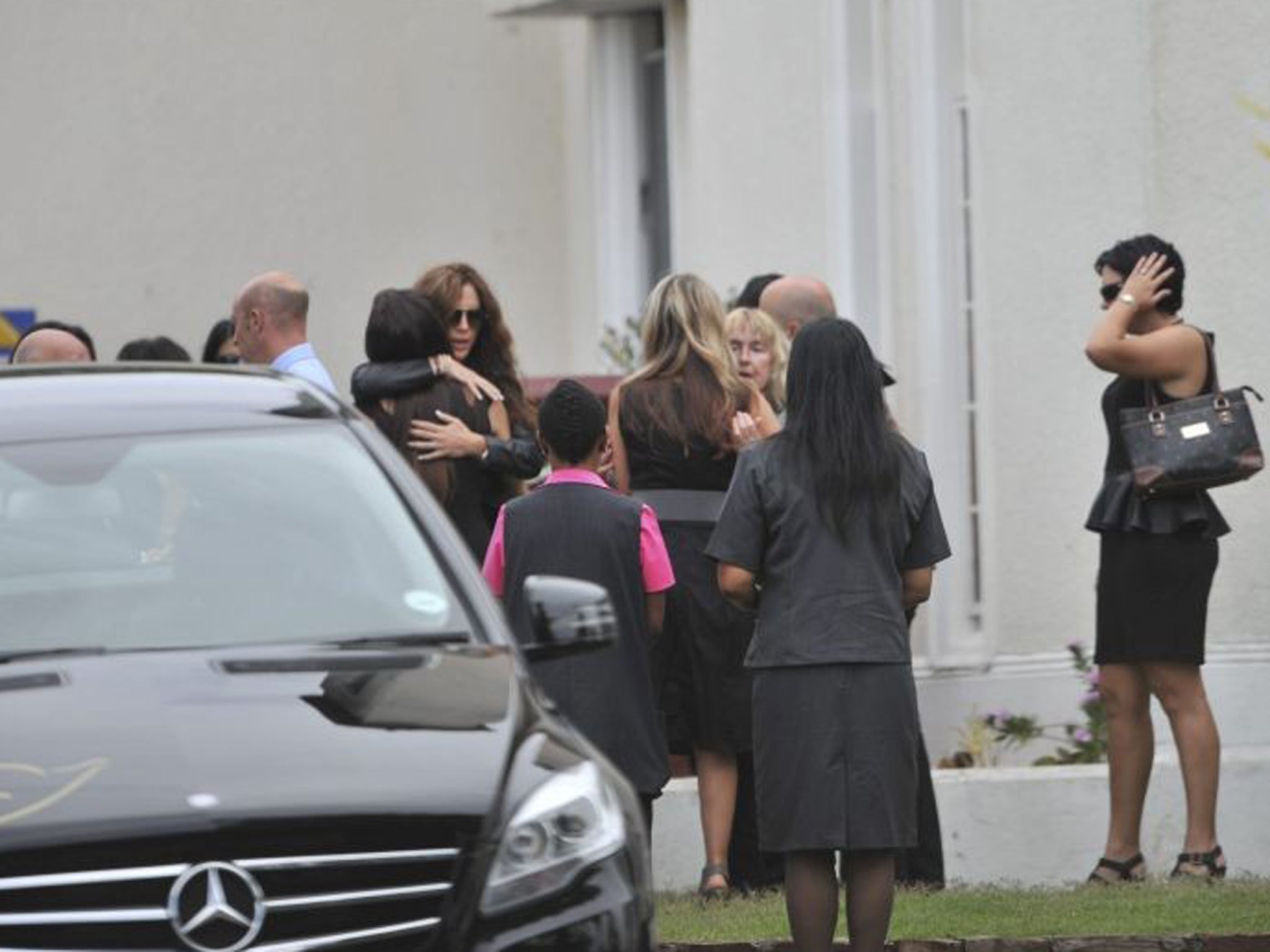 Family members and friends gather for Reeva Steenkamp's memorial in Port Elizabeth