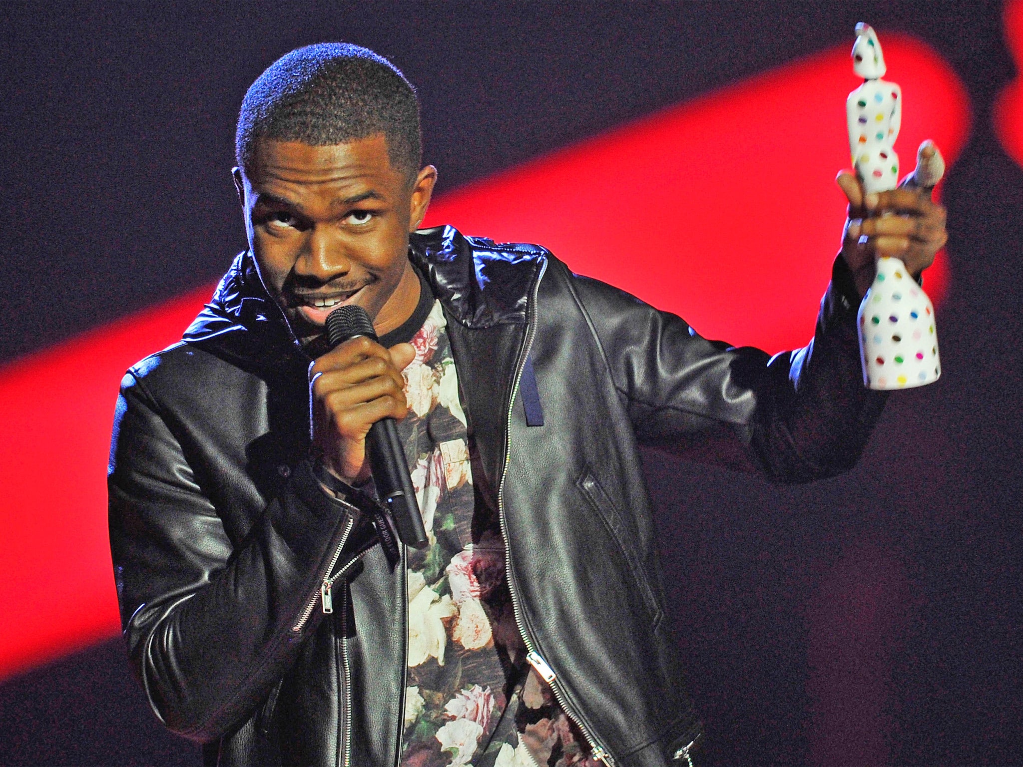 Frank Ocean receives a BRIT award for international male solo artist in 2013