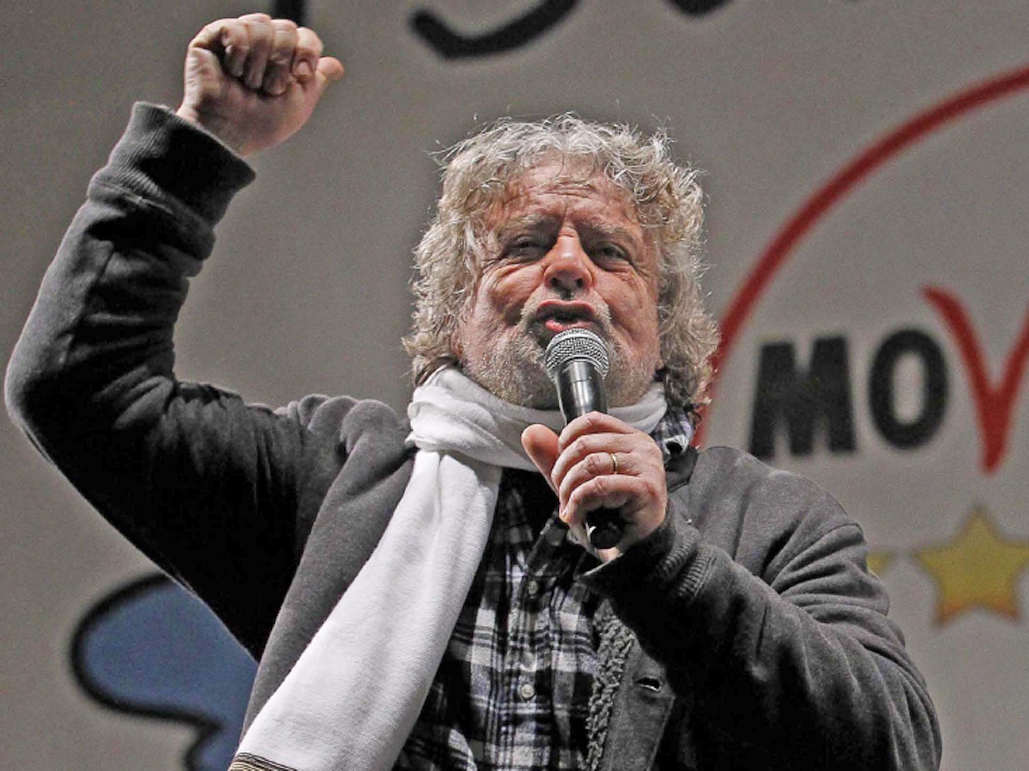 Beppe Grillo, the charismatic leader of Italy's Five-Star Movement