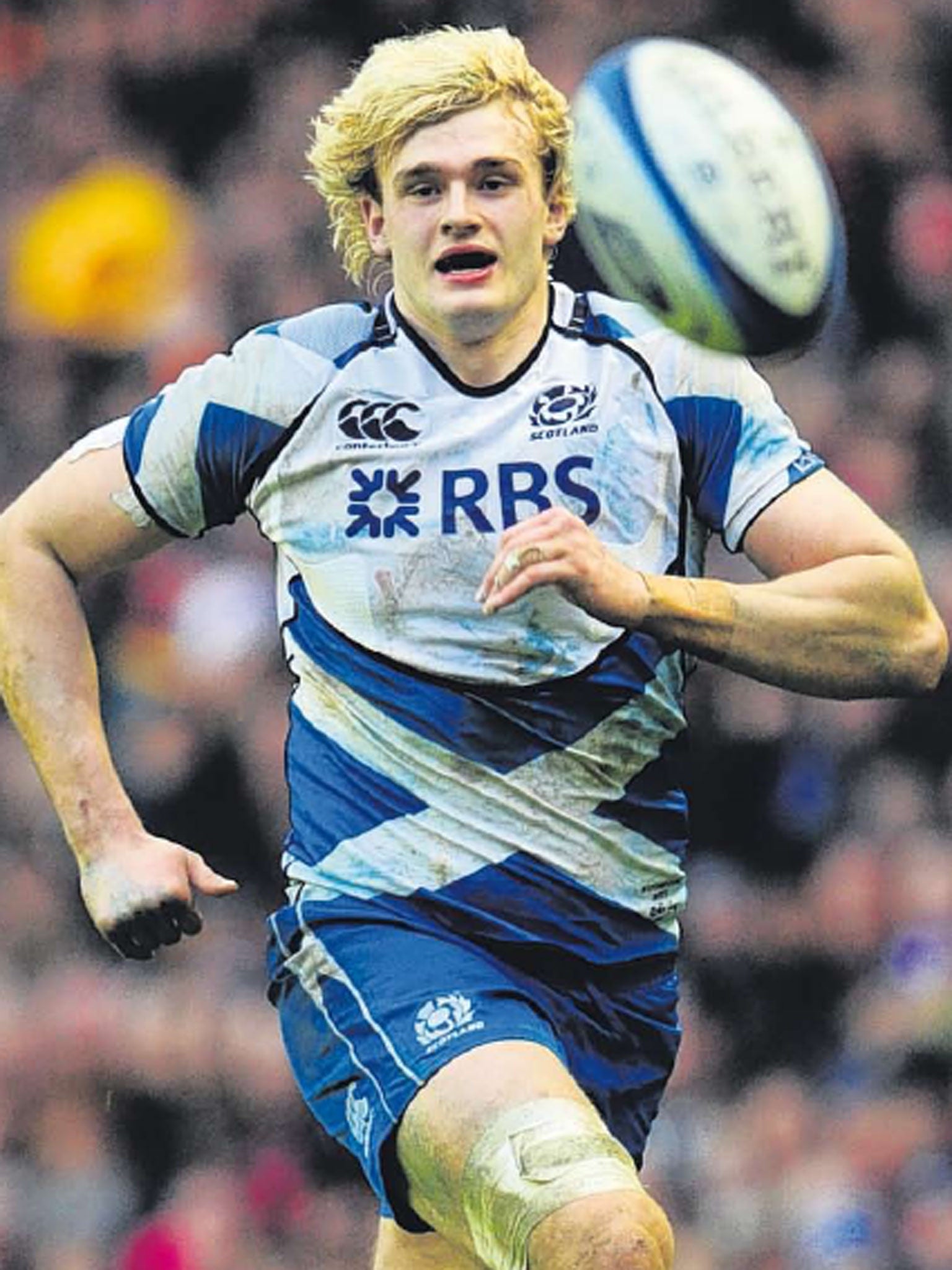 Growing up: Once described as ‘Bambi on ice’, 6ft 10in Richie Gray’s towering display against France two years ago drastically improved his standing