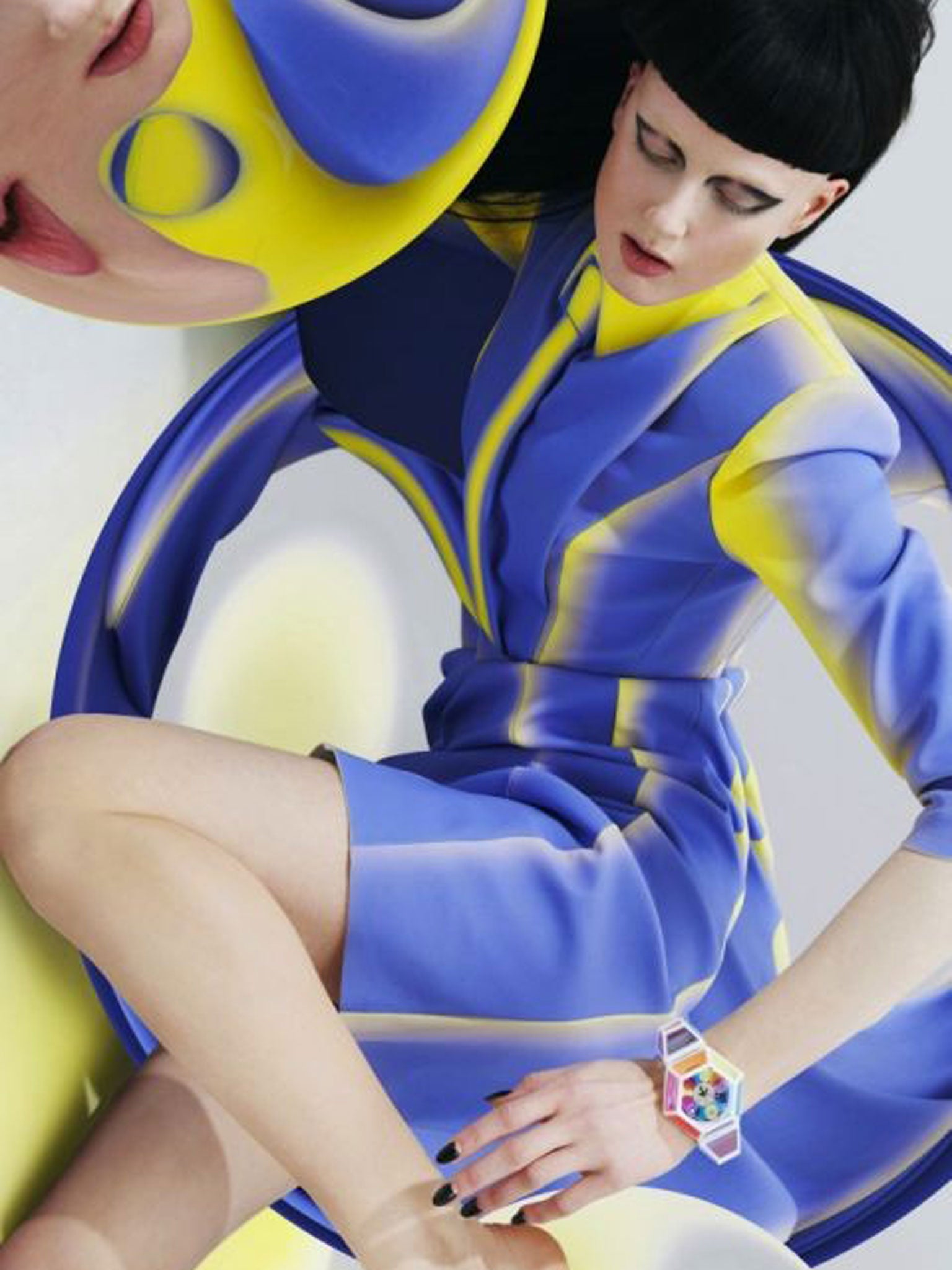 Rise of the Machines: dress by Peiran Gong and watch Fred Butler for Swatch