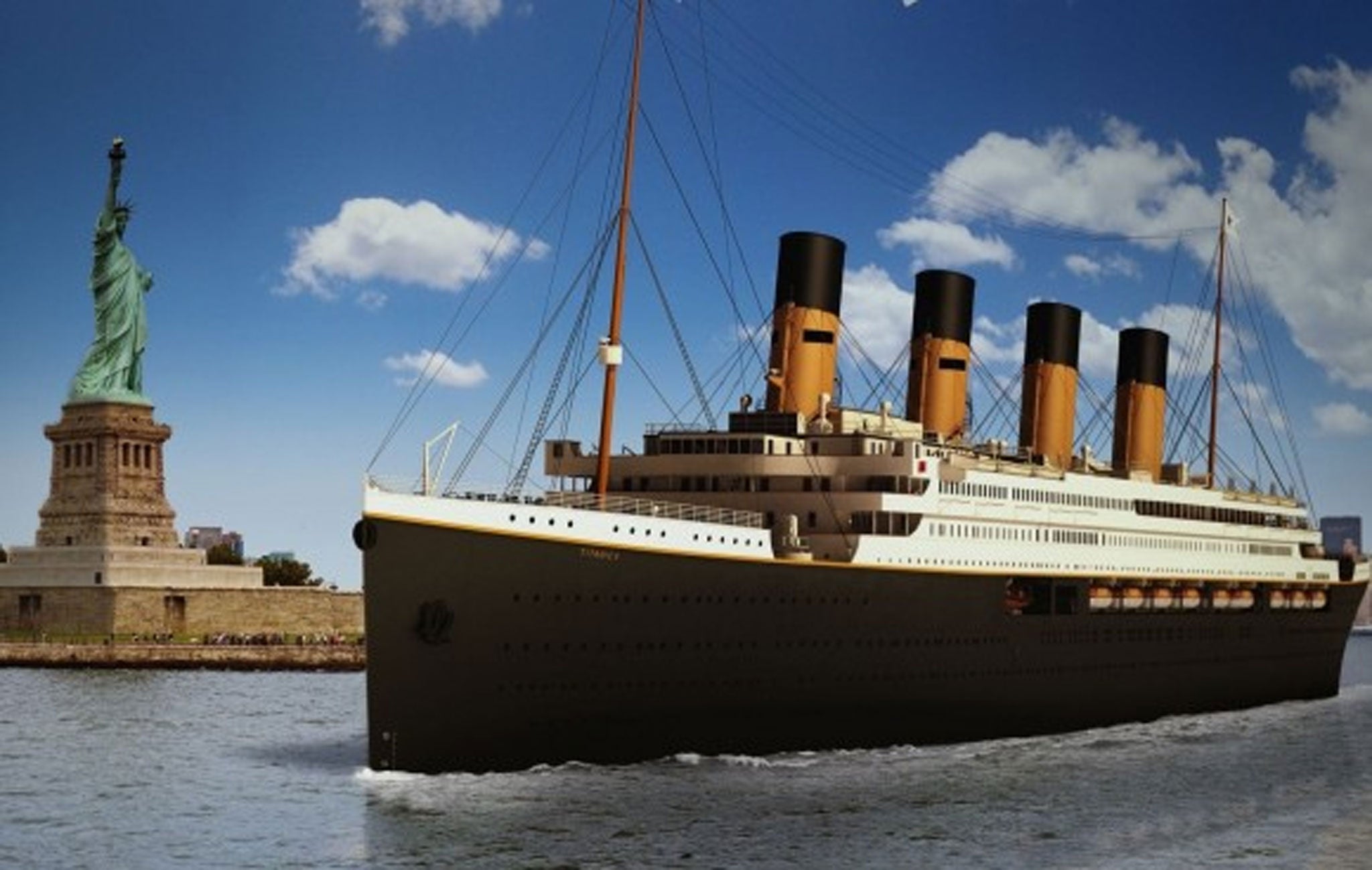 A computer-generated mock-up of Titanic II