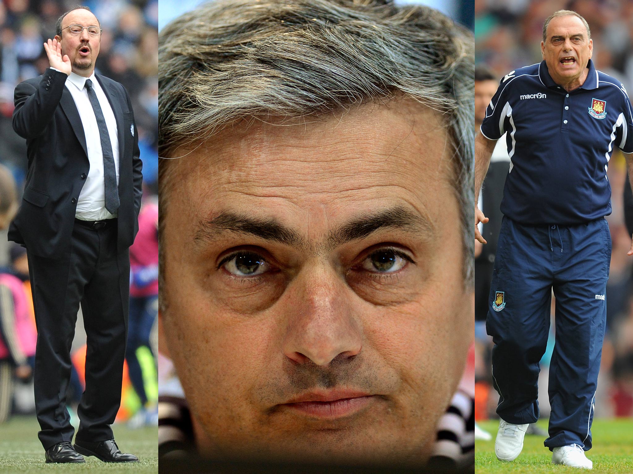 Rafael Benitez, Jose Mourinho and Avram Grant