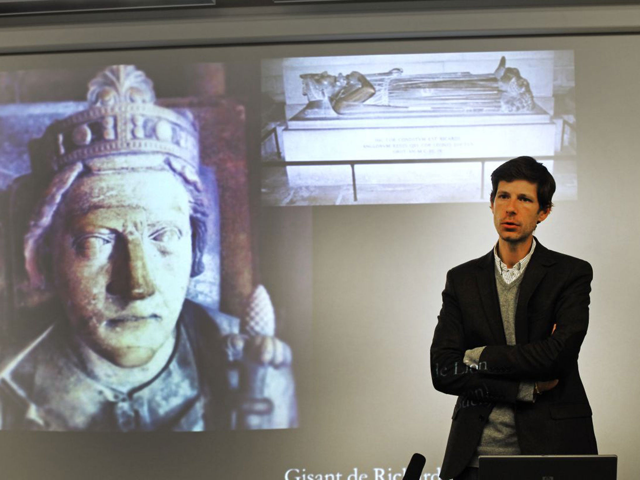 Philippe Charlier, a forensic medical examiner, addresses reporters during a news conference held near Versailles