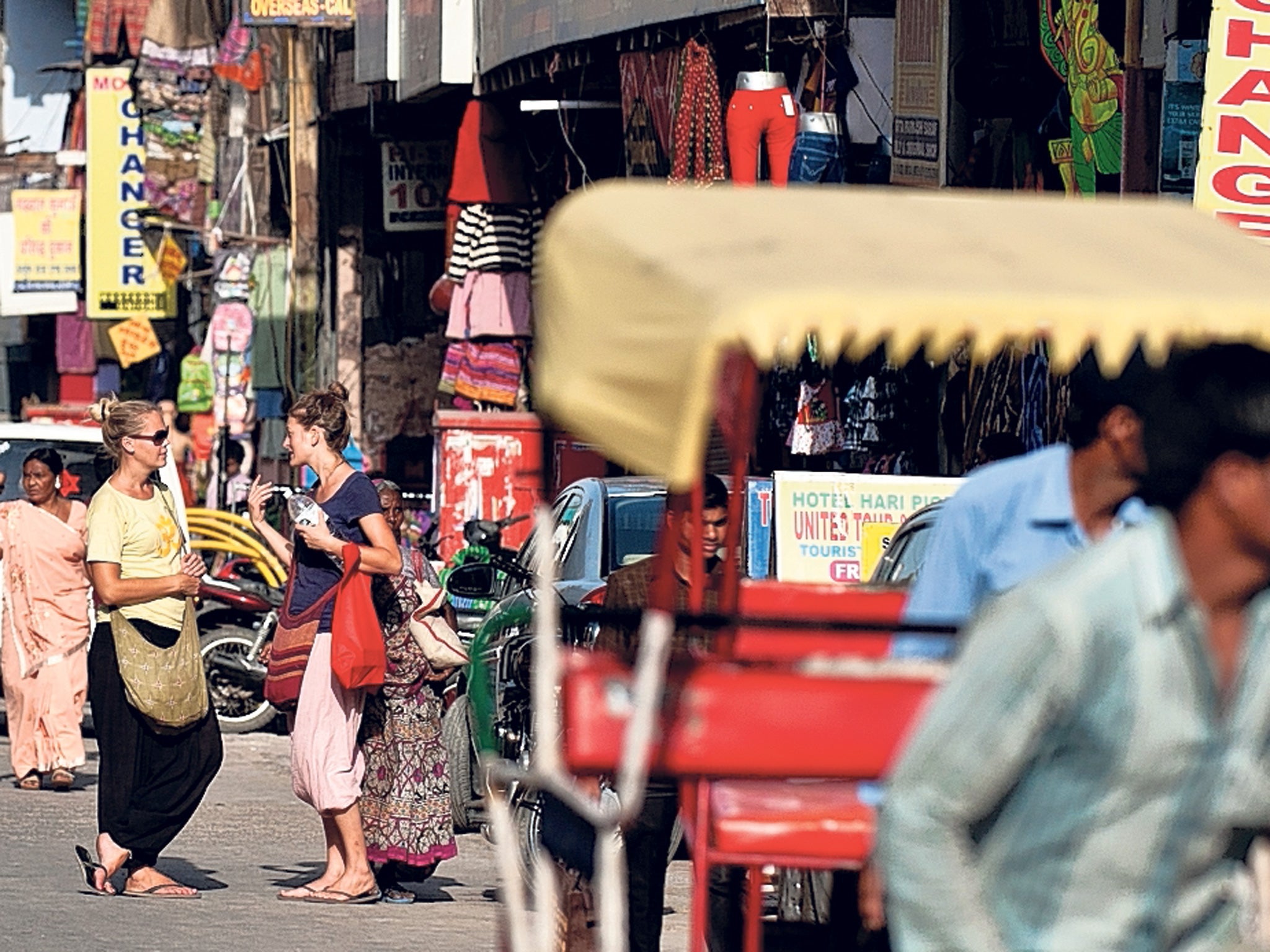 Hectic: out and about on the streets of Delhi