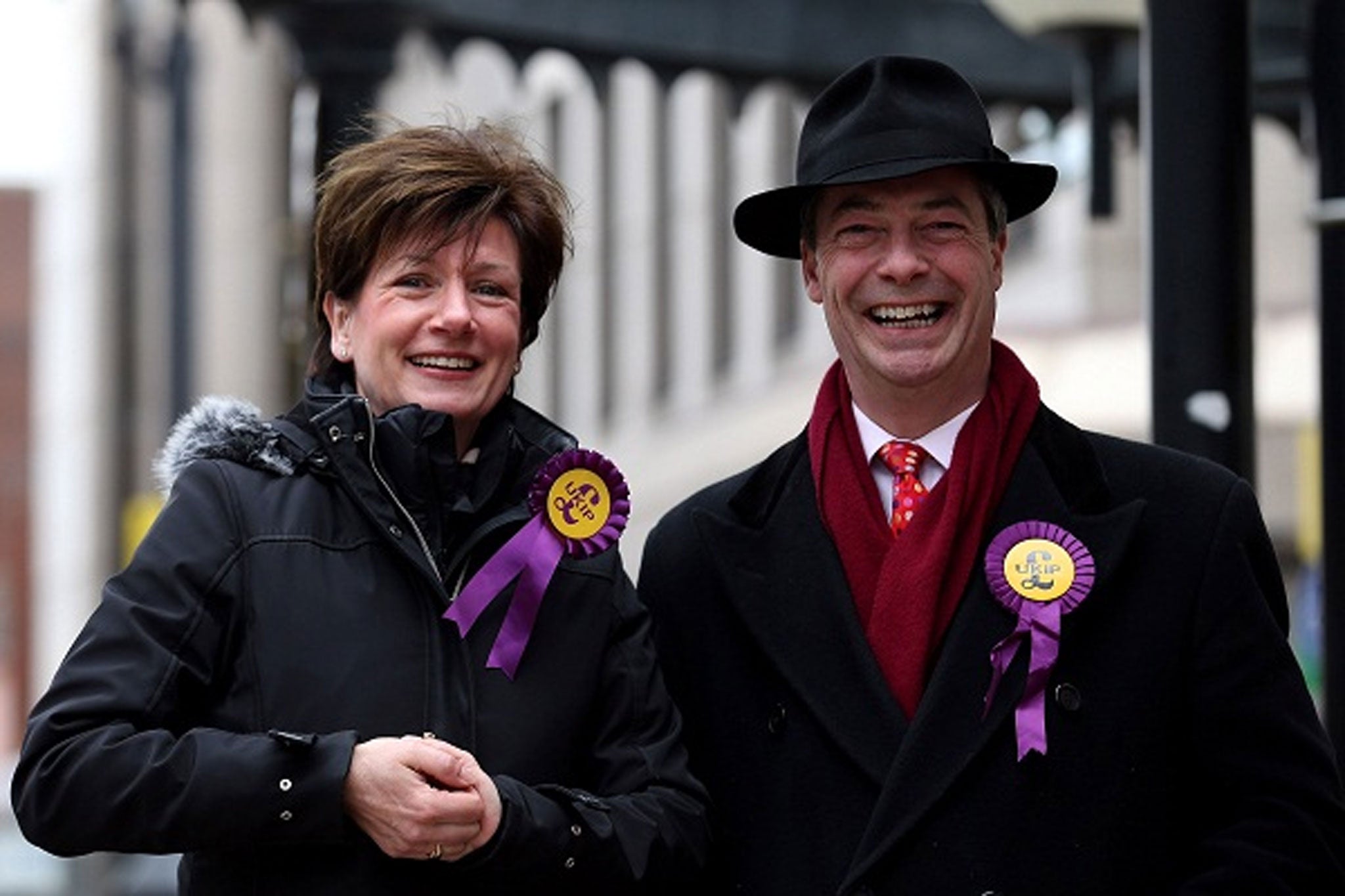 Diane James and Nigel Farage