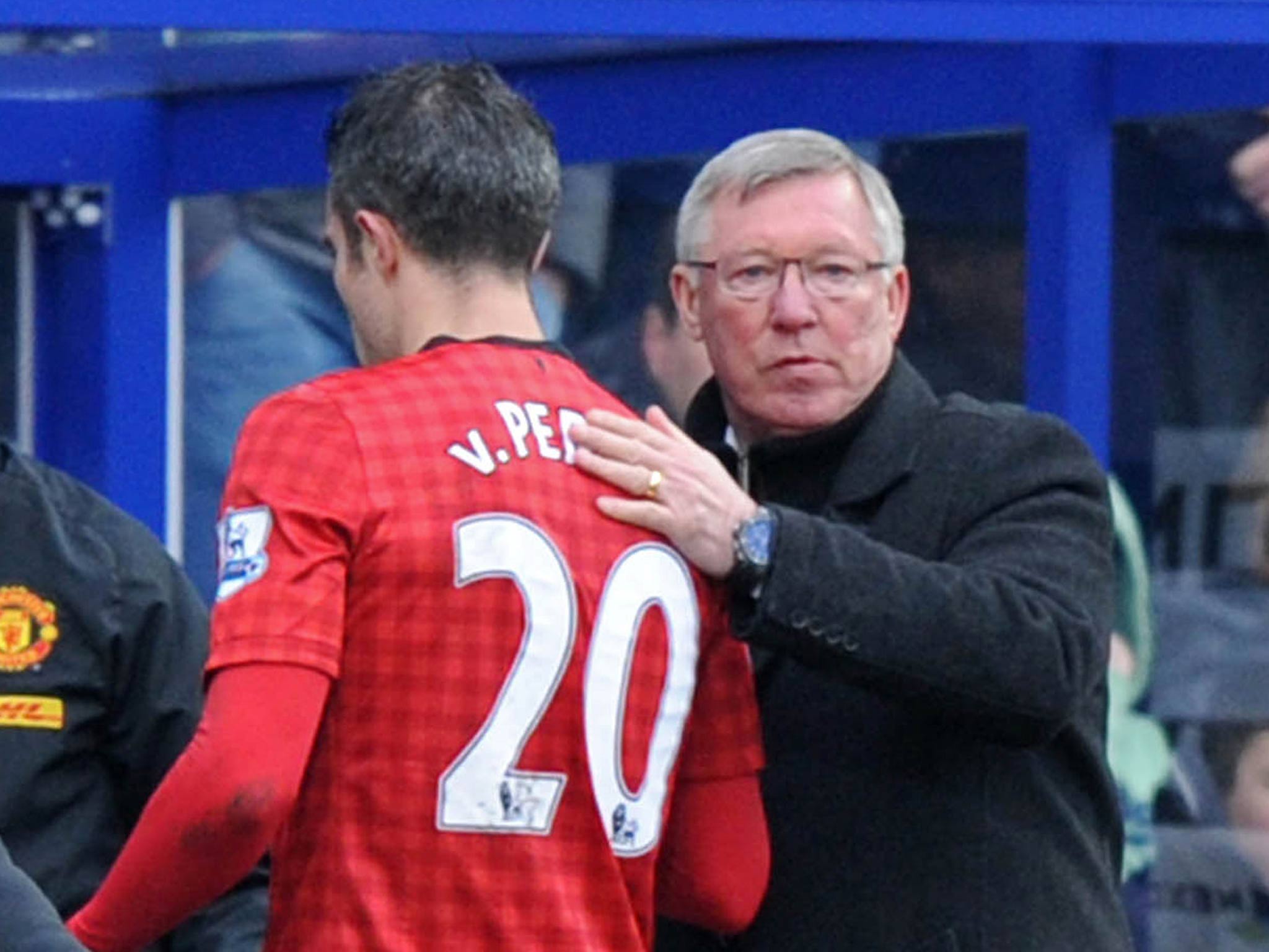 Robin van Persie was taken off against QPR