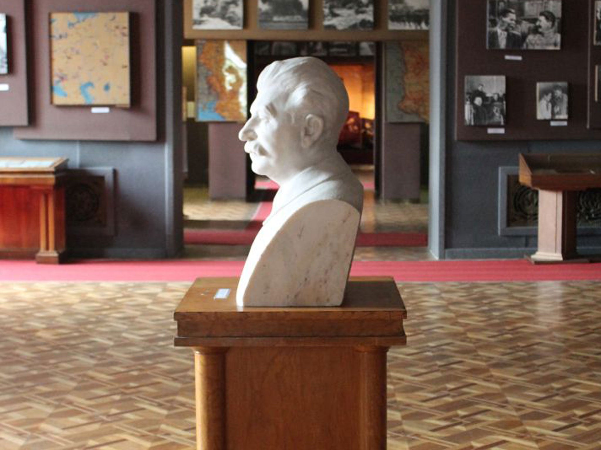 On a pedestal: a bust of Stalin forms part of a less-than-critical collection commemorating the Soviet dictator mark mccrum