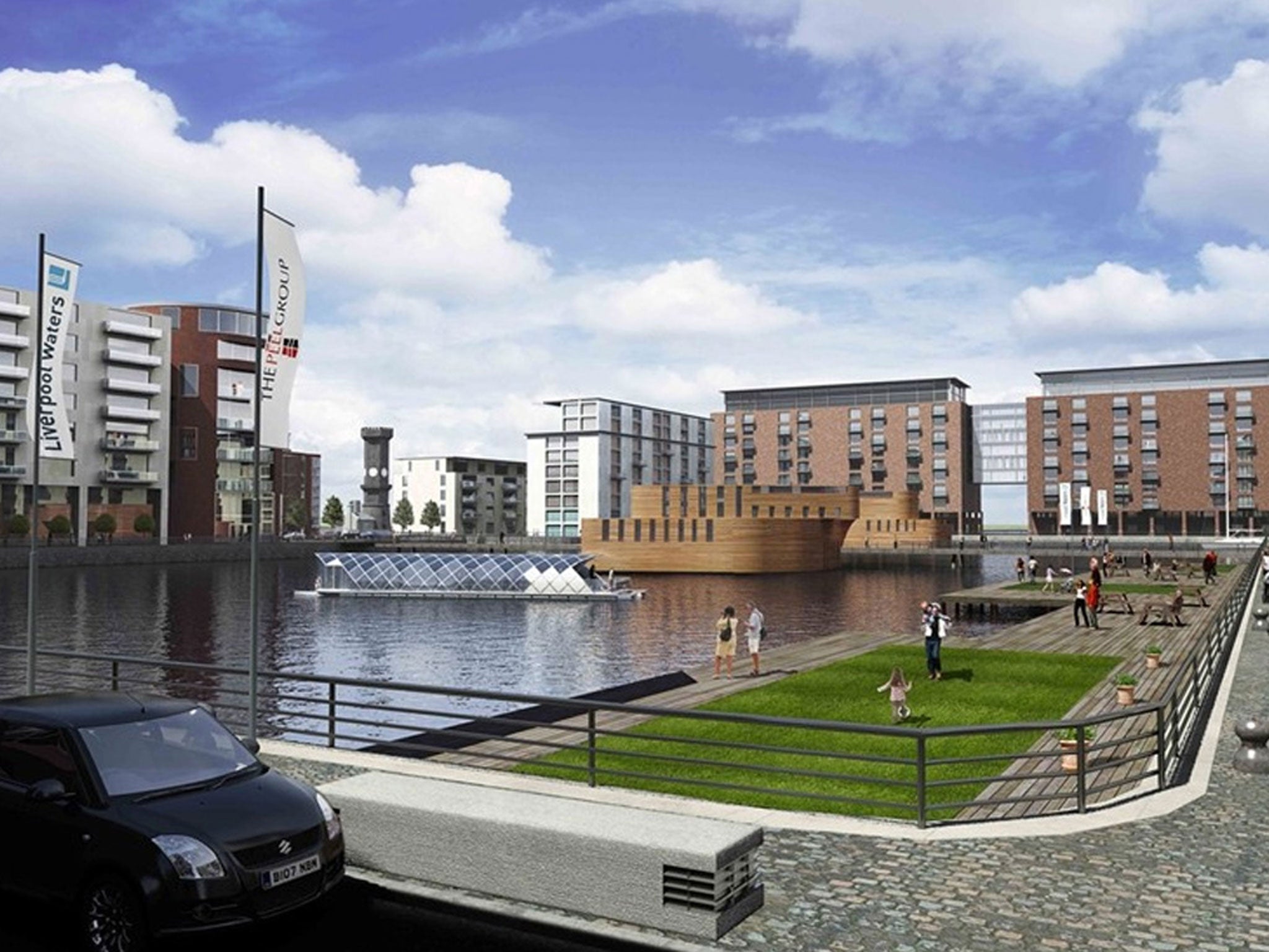 An artist's impression of the proposed Liverpool Waters development