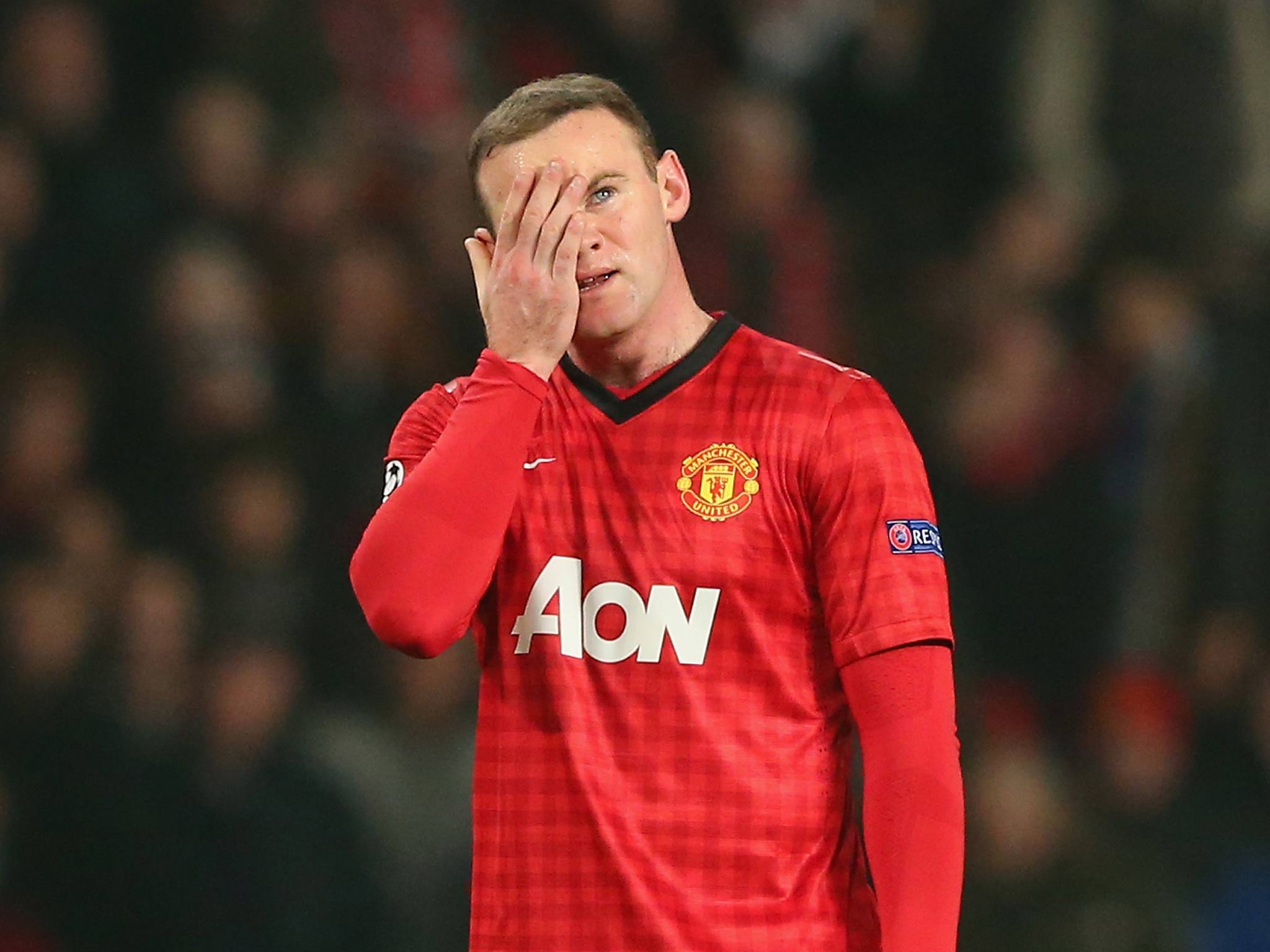 Wayne Rooney pictured against Real Madrid